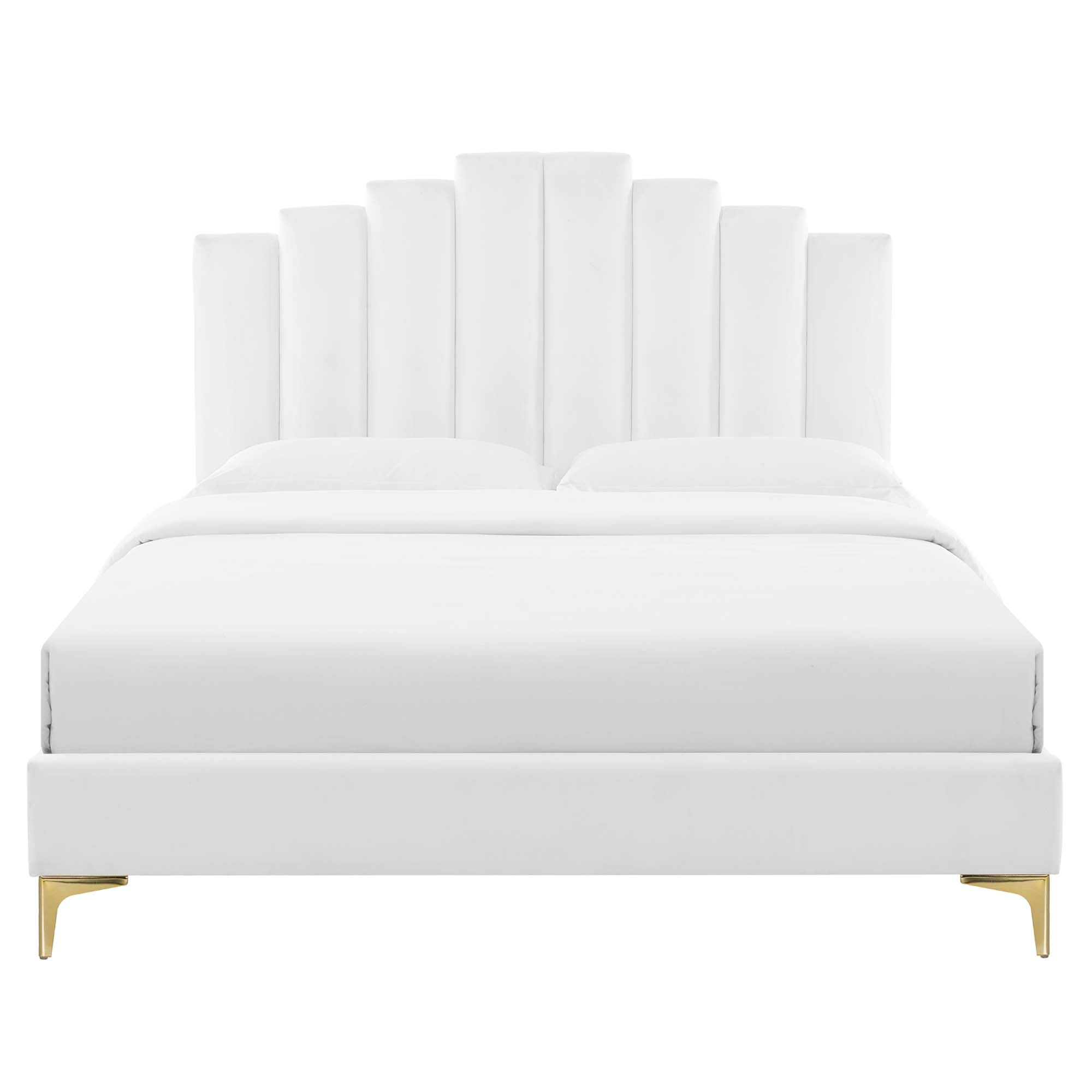 Elise King Performance Velvet Platform Bed