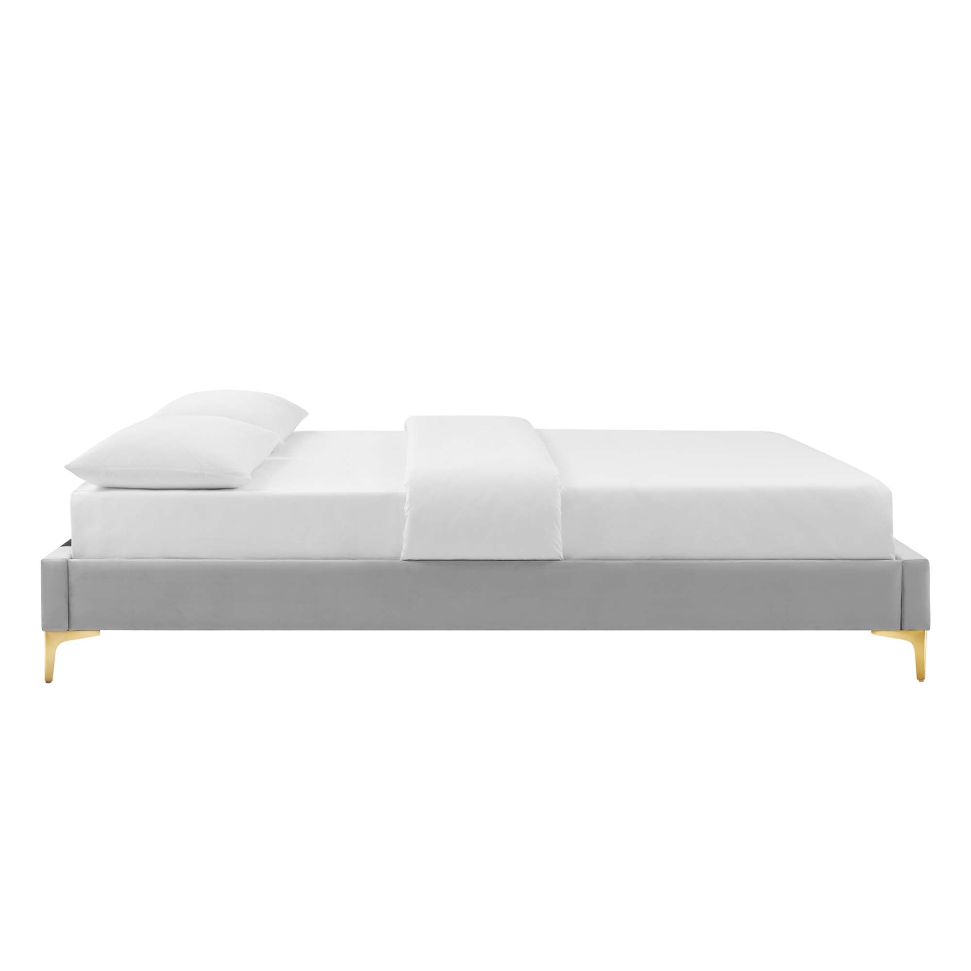 Colette Full Performance Velvet Platform Bed