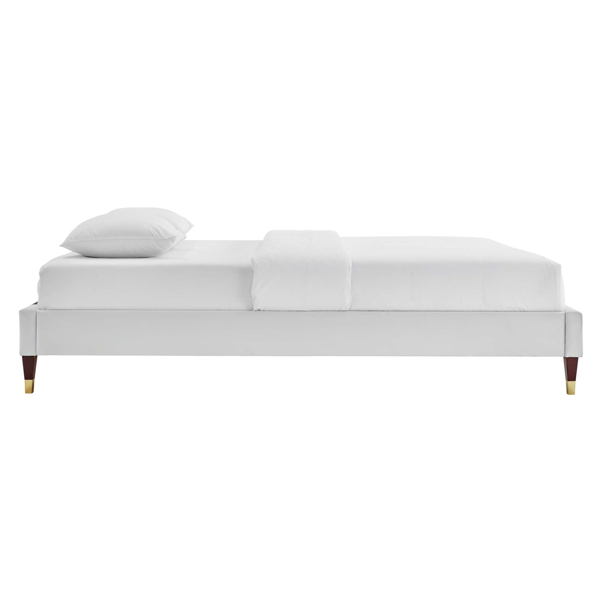 Colette Full Performance Velvet Platform Bed