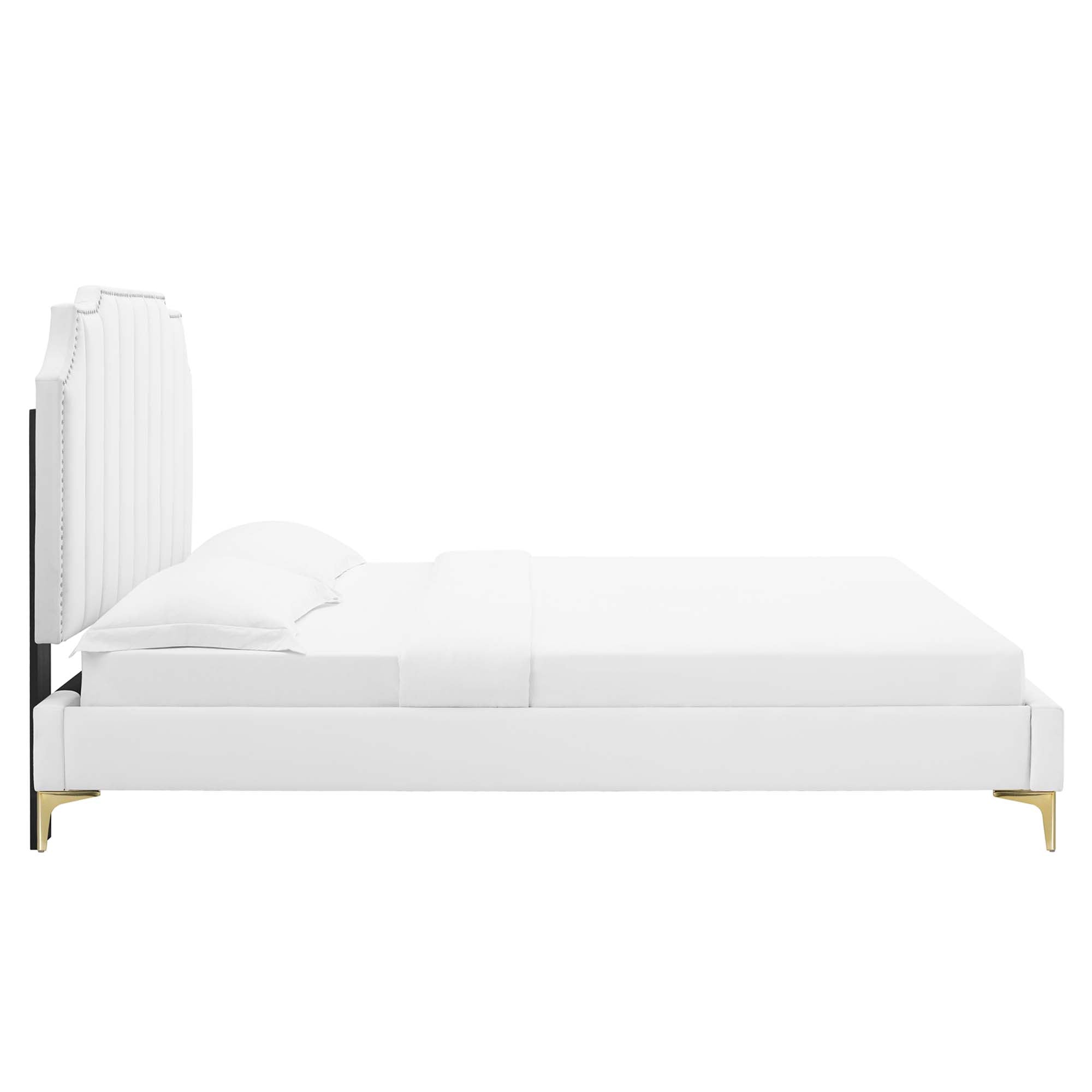 Colette King Performance Velvet Platform Bed