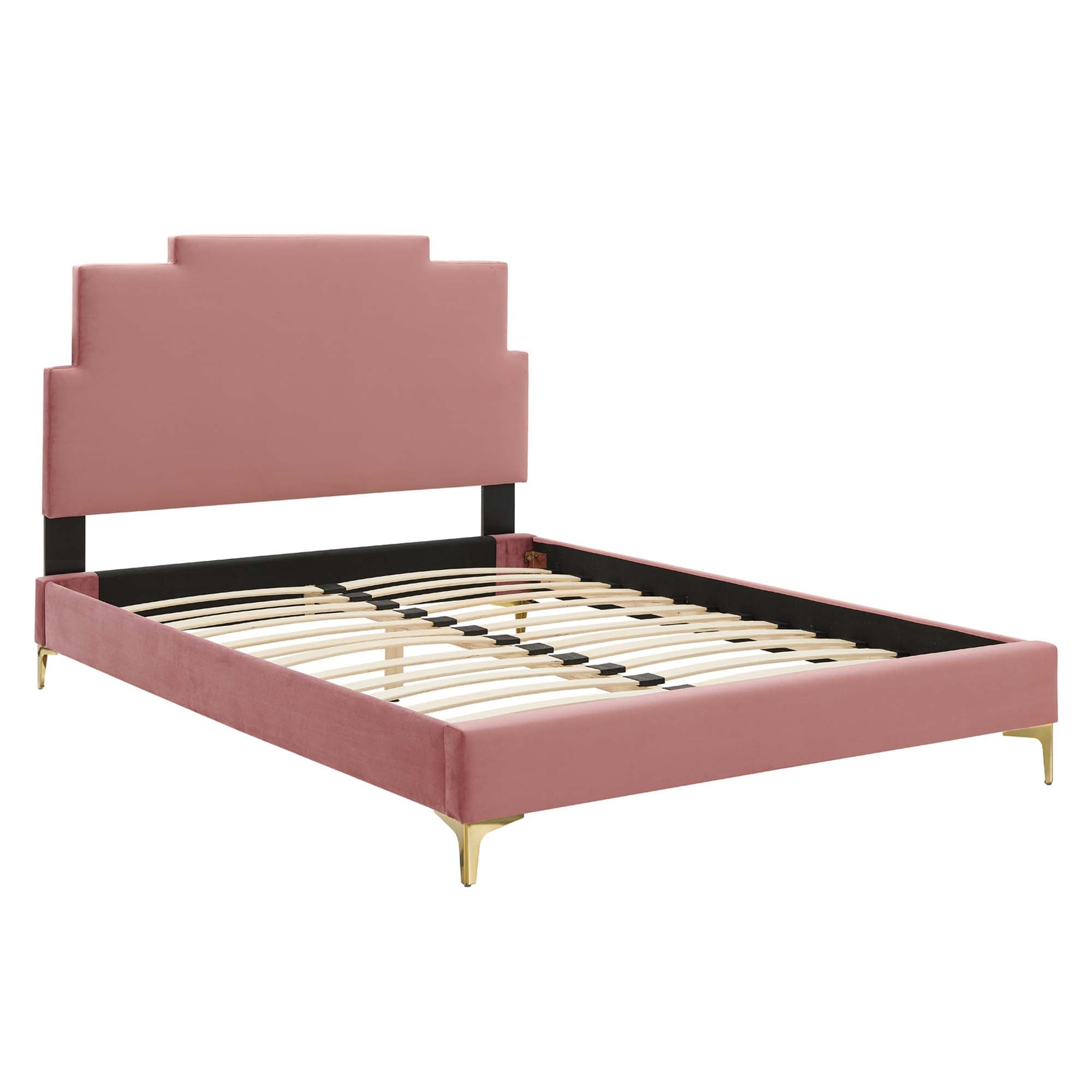 Lindsey Performance Velvet Twin Platform Bed