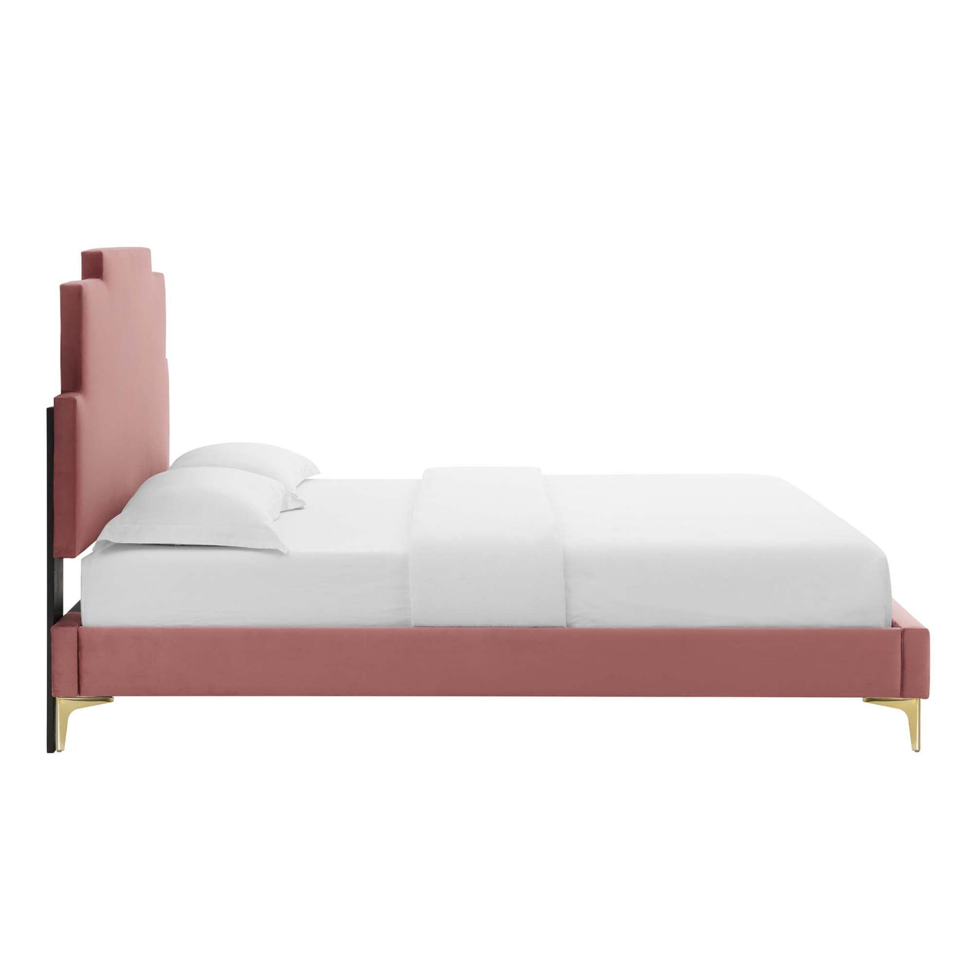 Lindsey Performance Velvet Twin Platform Bed