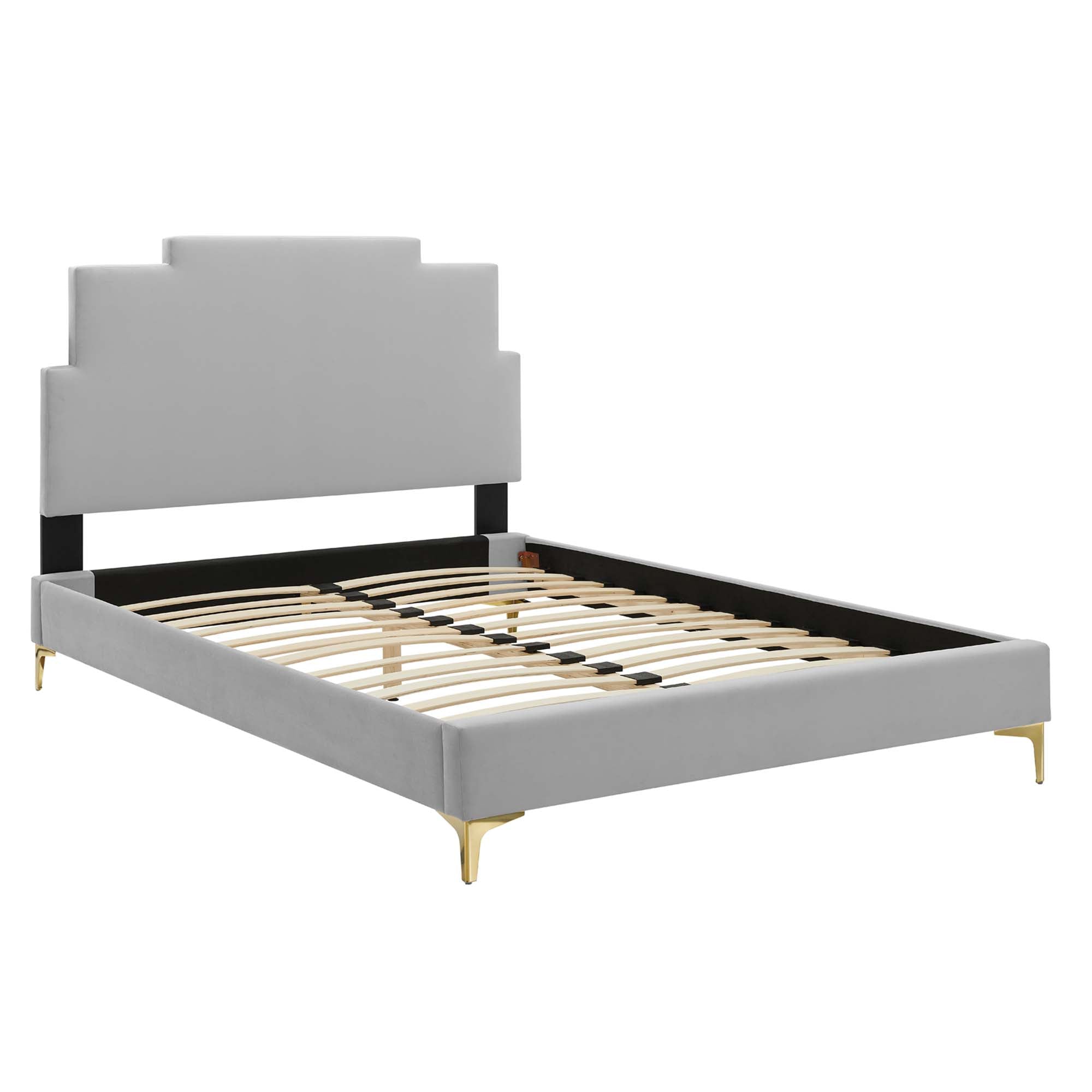 Lindsey Performance Velvet Twin Platform Bed