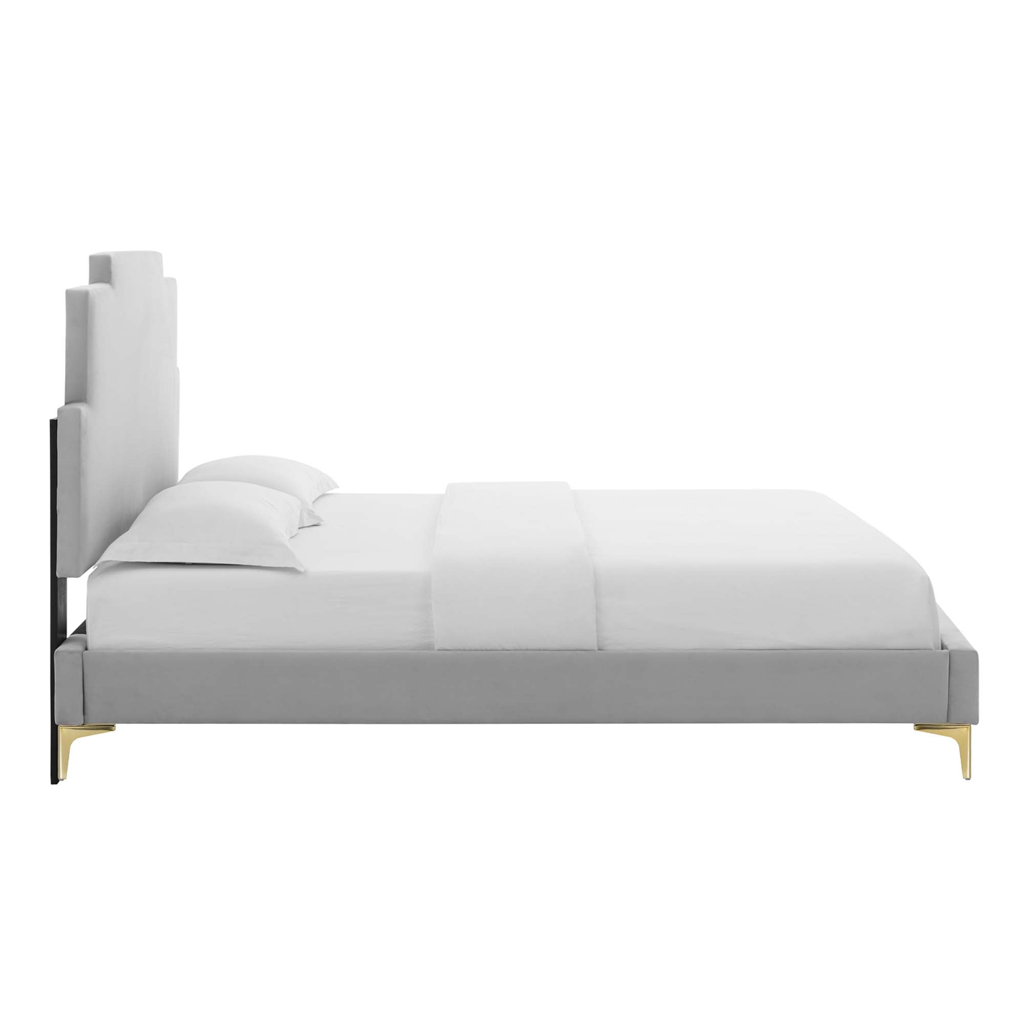 Lindsey Performance Velvet Twin Platform Bed