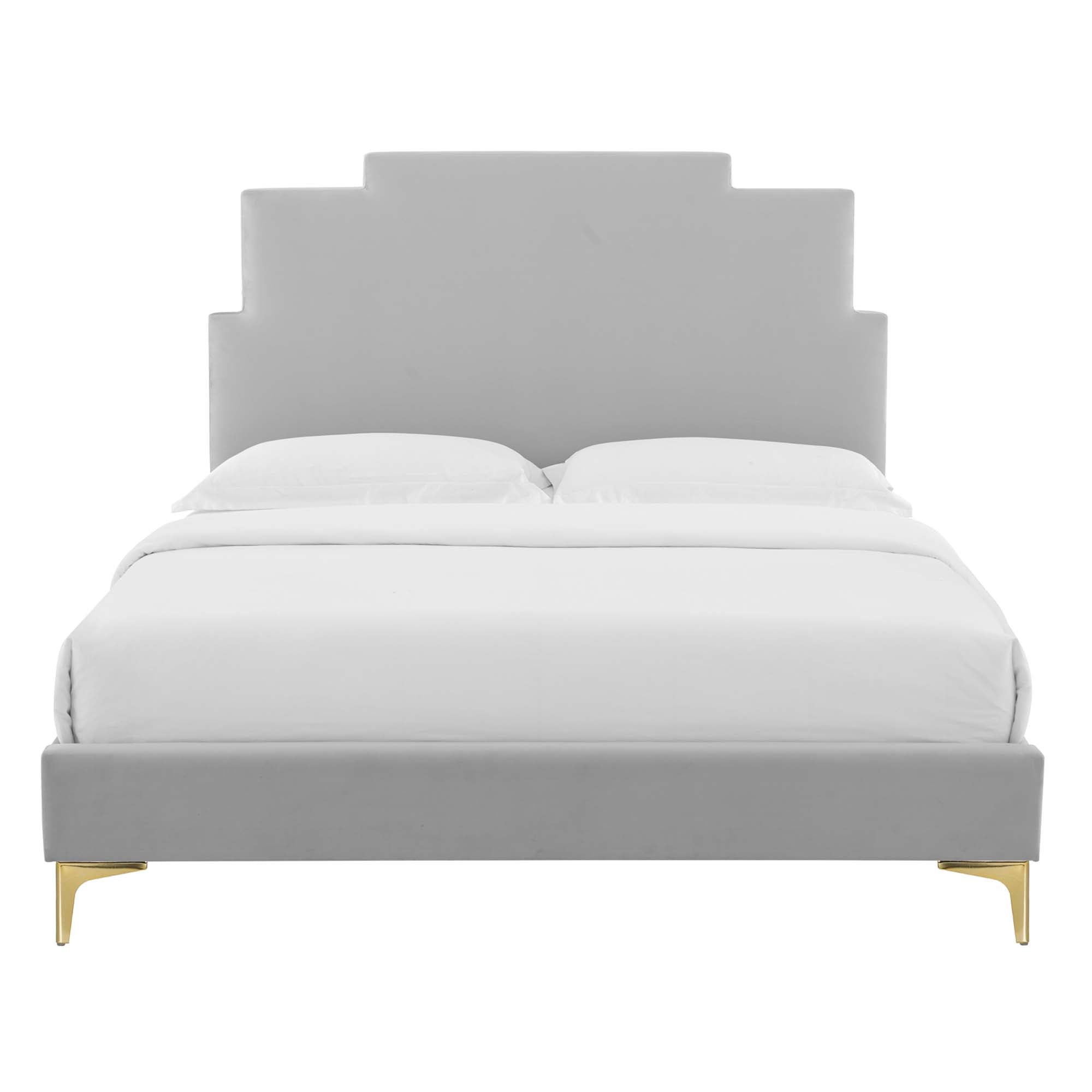 Lindsey Performance Velvet Twin Platform Bed