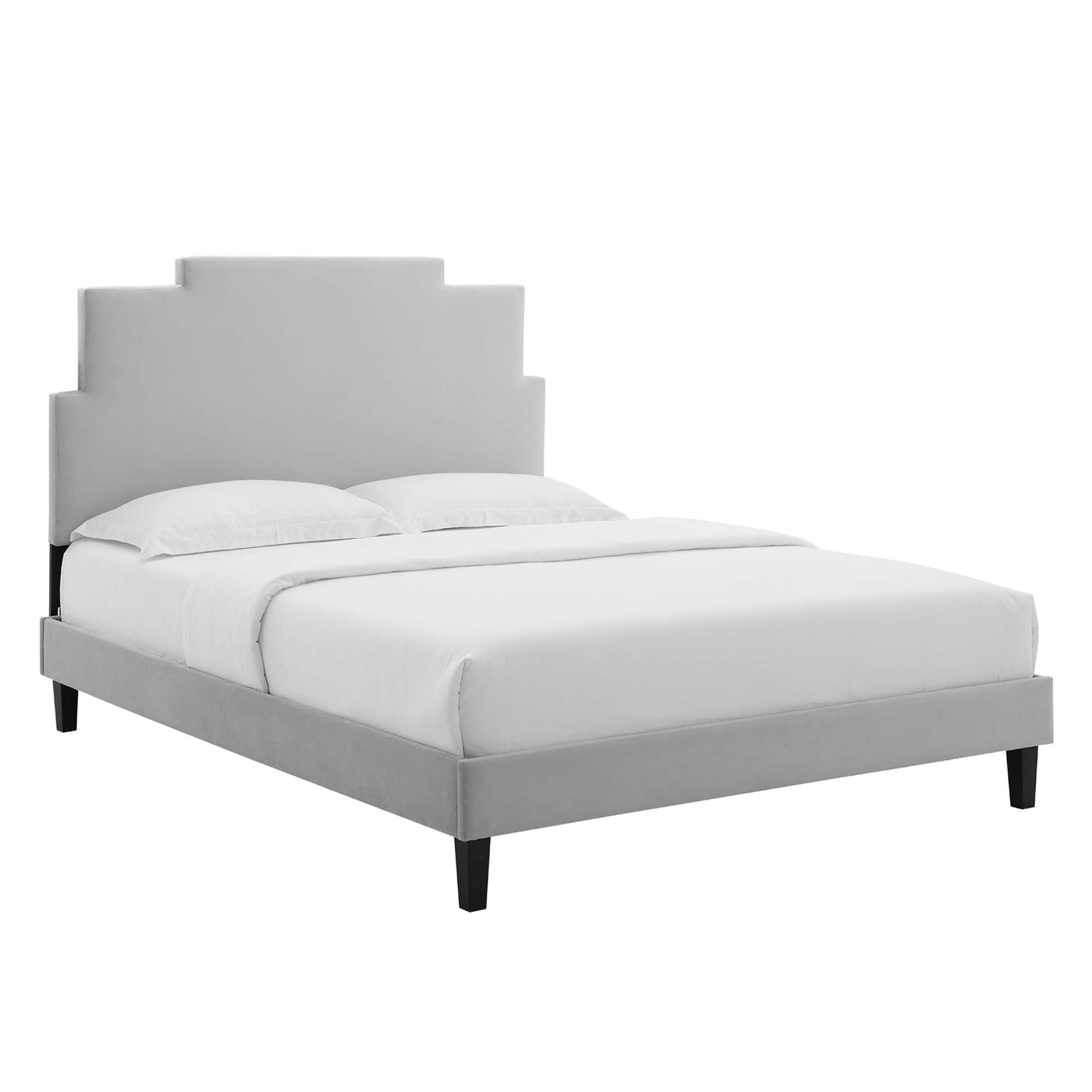 Lindsey Performance Velvet Twin Platform Bed