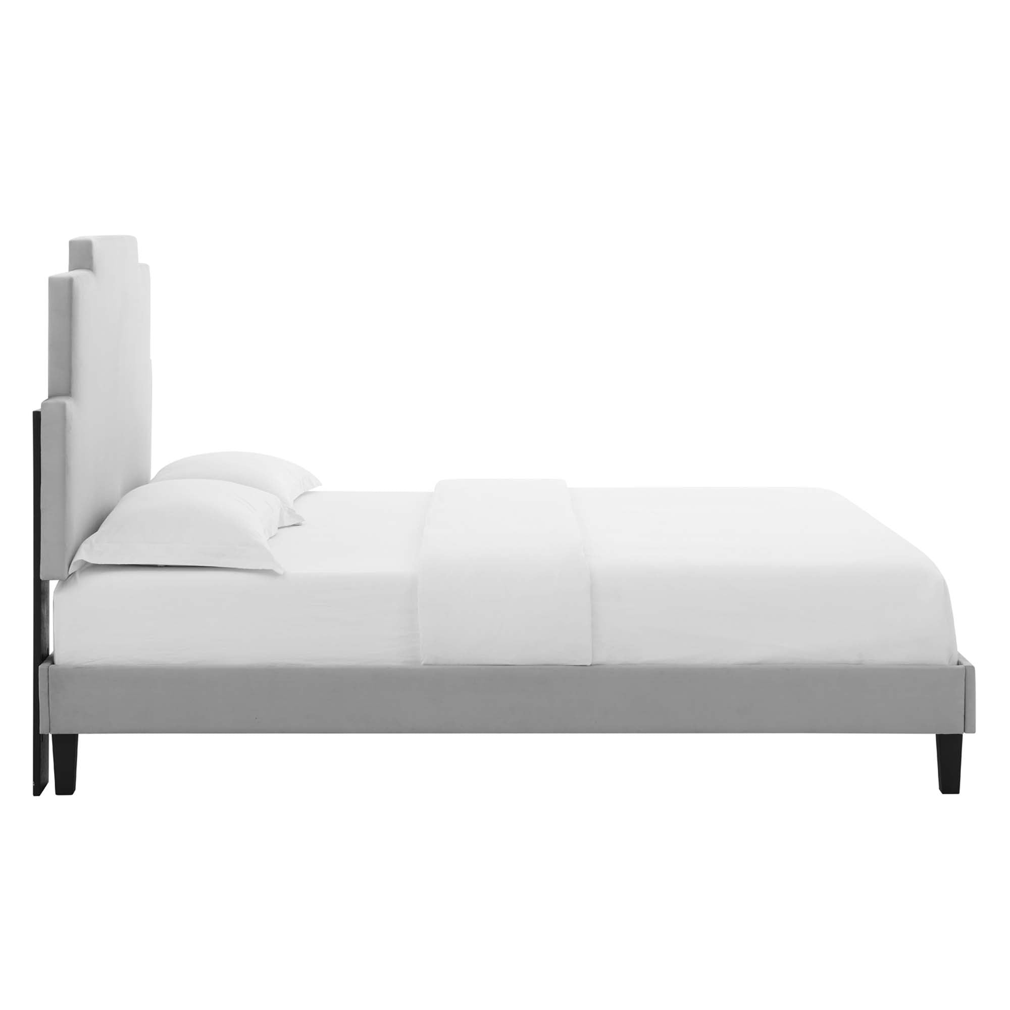 Lindsey Performance Velvet Twin Platform Bed