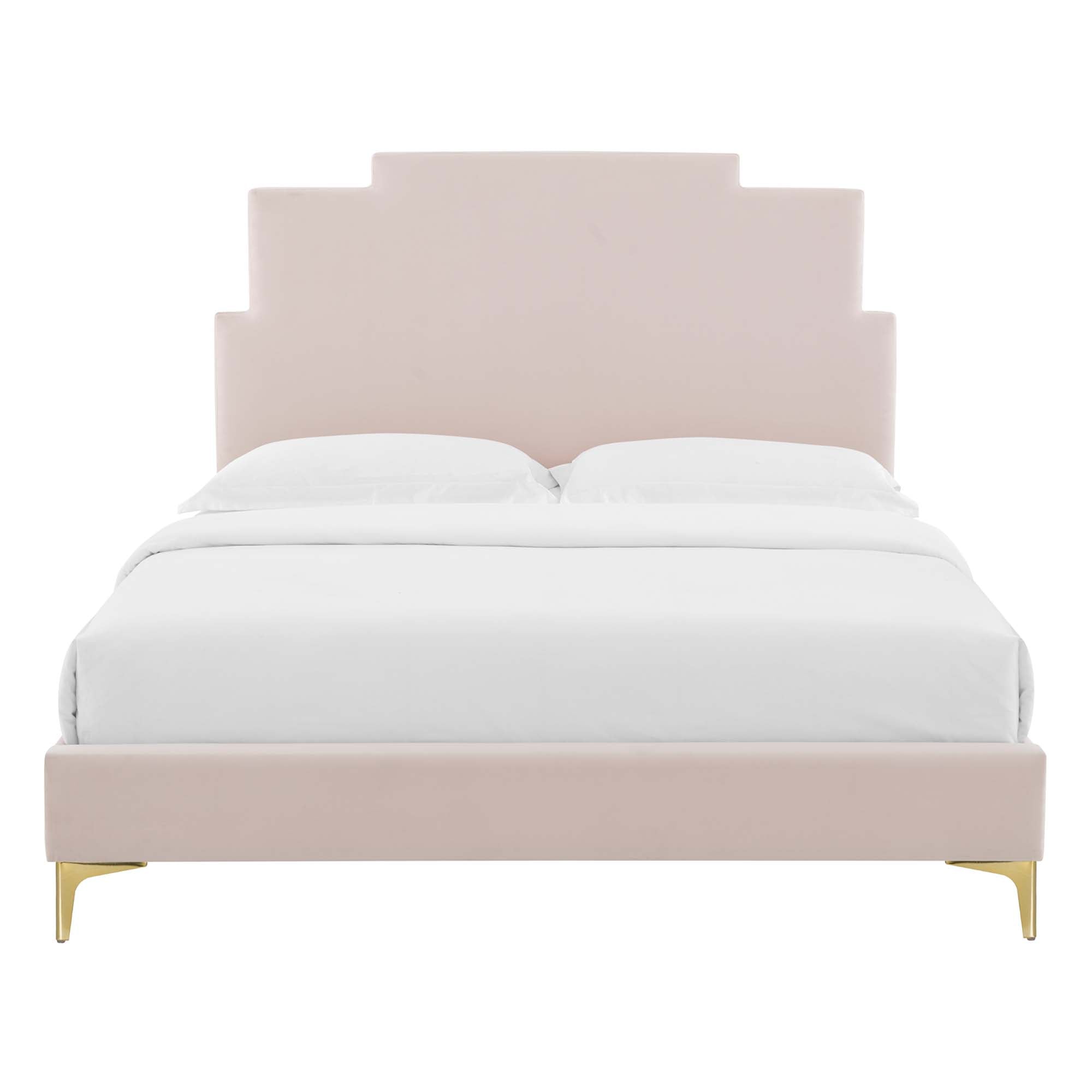 Lindsey Performance Velvet Full Platform Bed