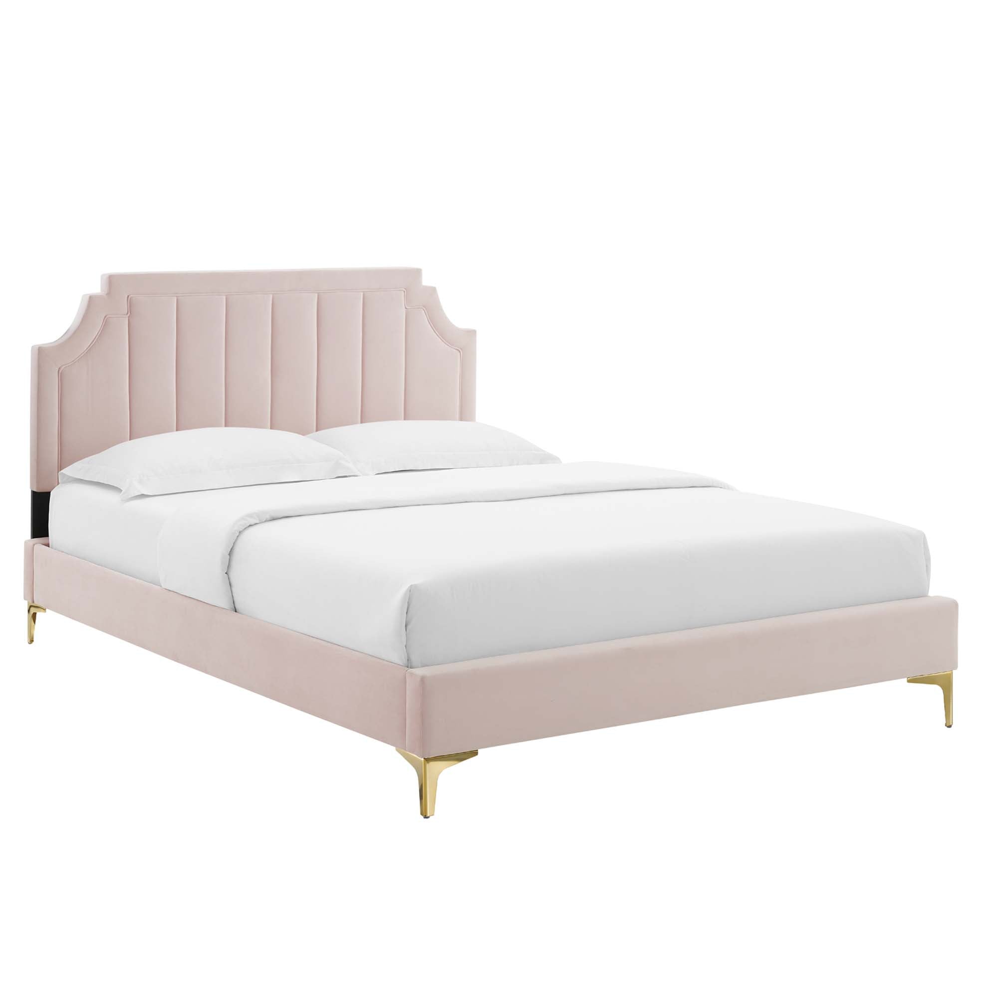 Sienna Performance Velvet Twin Platform Bed