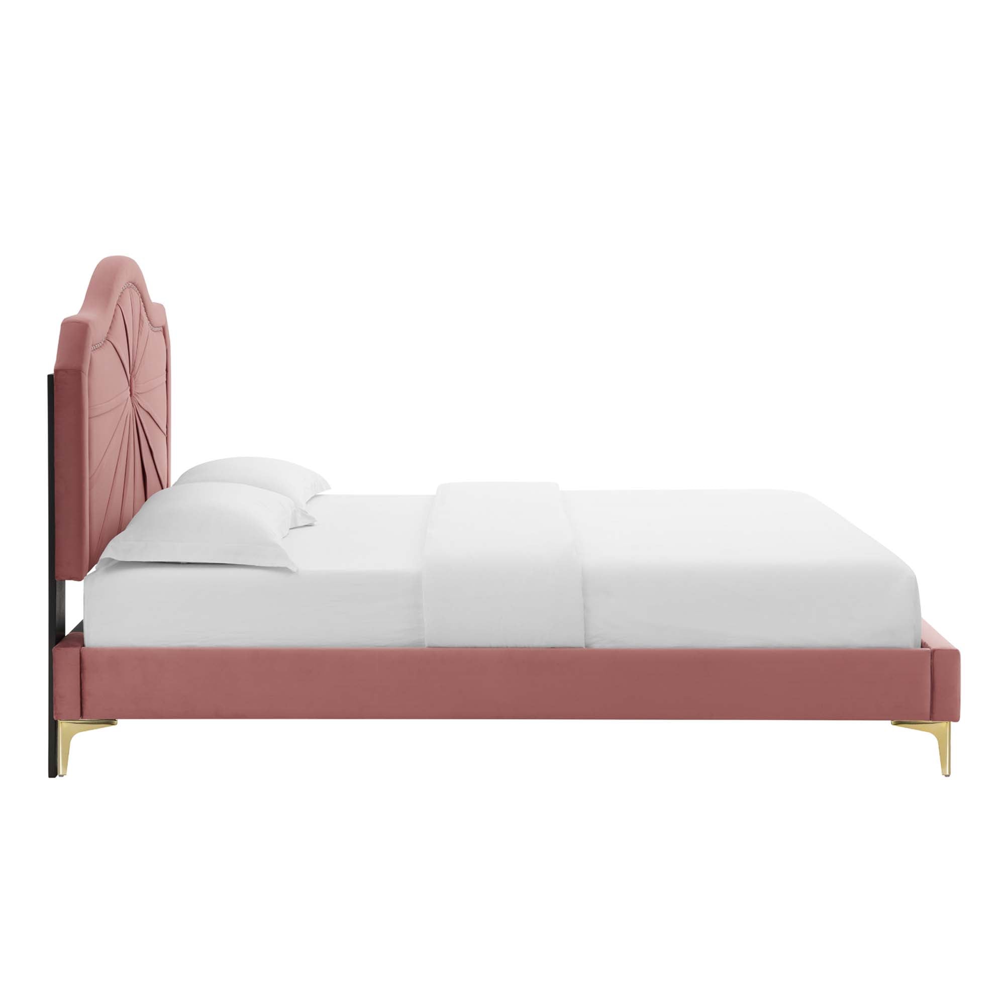 Portia Performance Velvet King Platform Bed