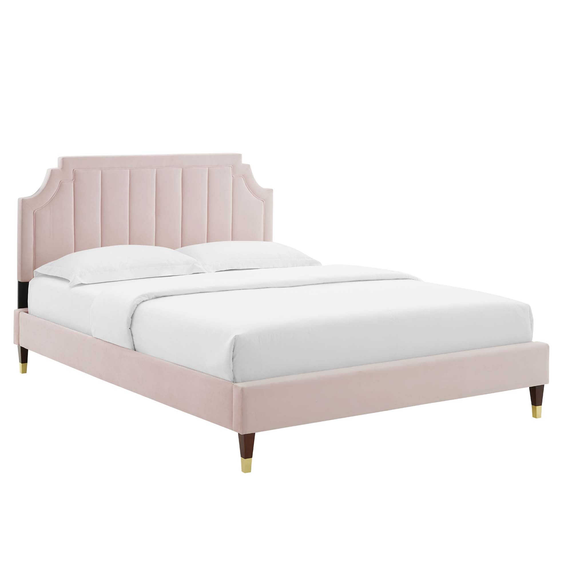 Sienna Performance Velvet King Platform Bed