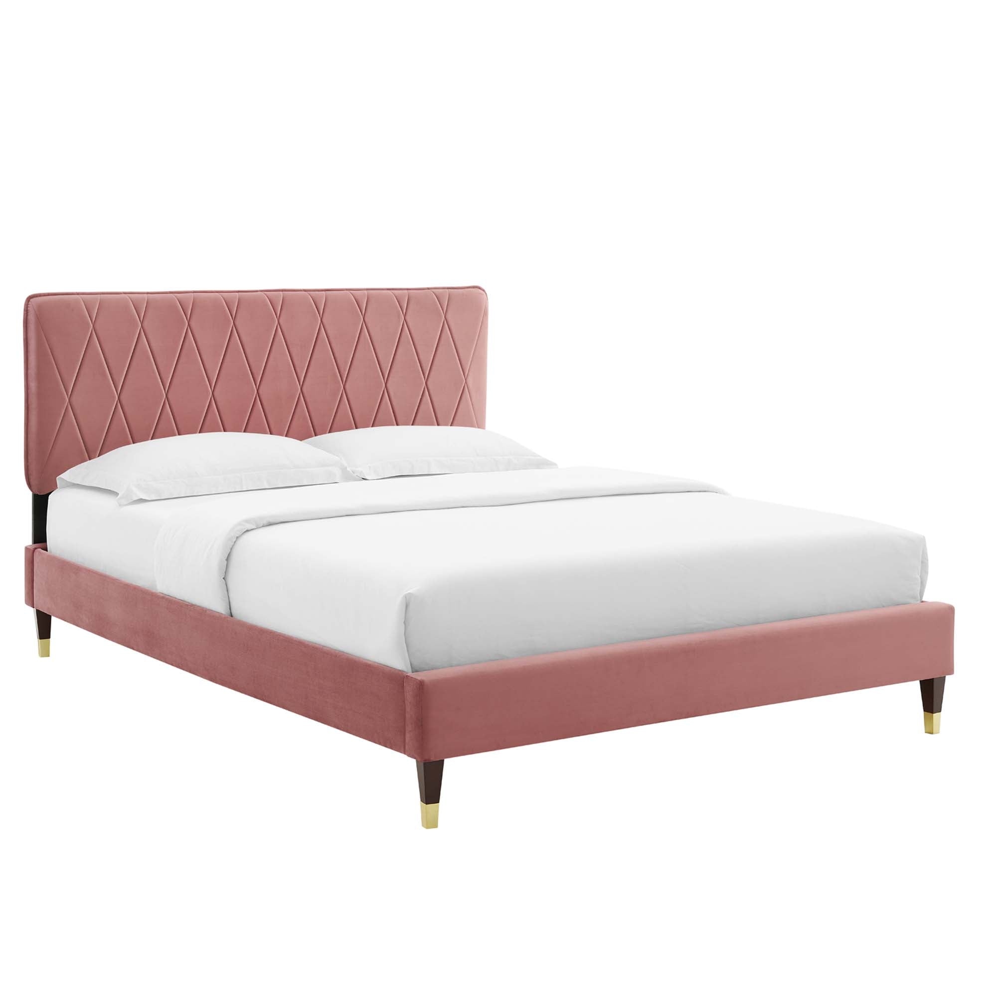 Phillipa Performance Velvet Full Platform Bed