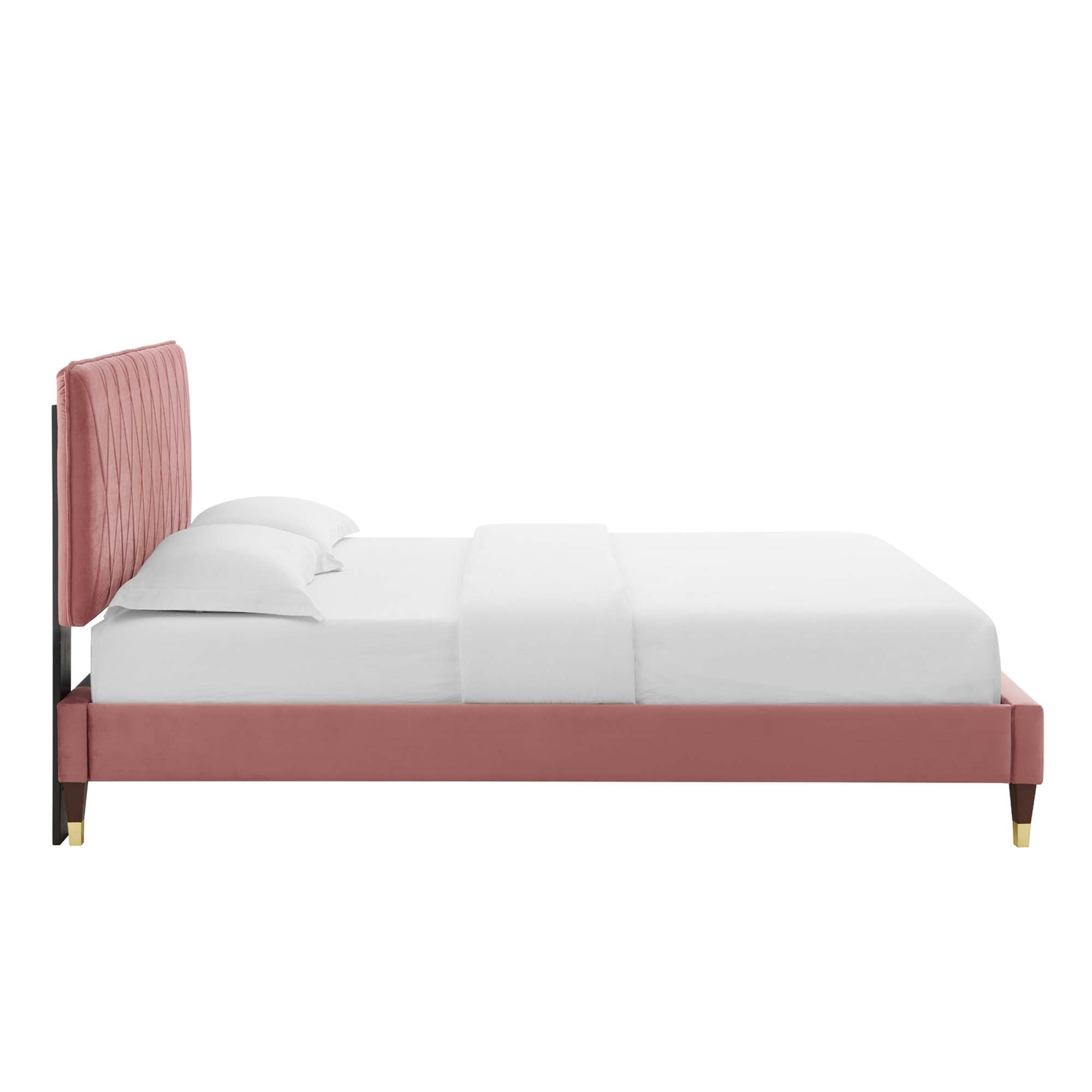 Phillipa Performance Velvet Full Platform Bed