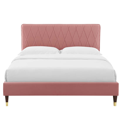 Phillipa Performance Velvet Full Platform Bed