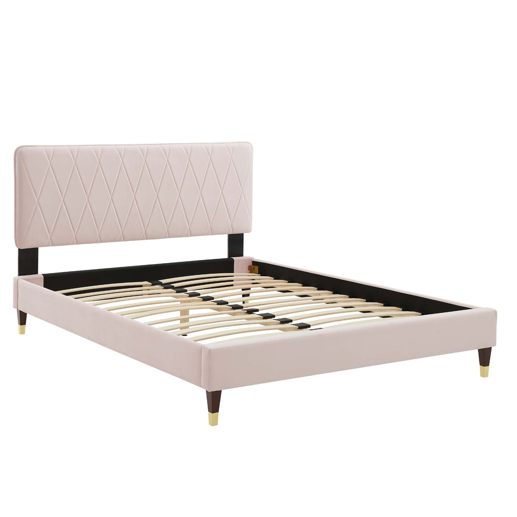 Phillipa Performance Velvet Full Platform Bed