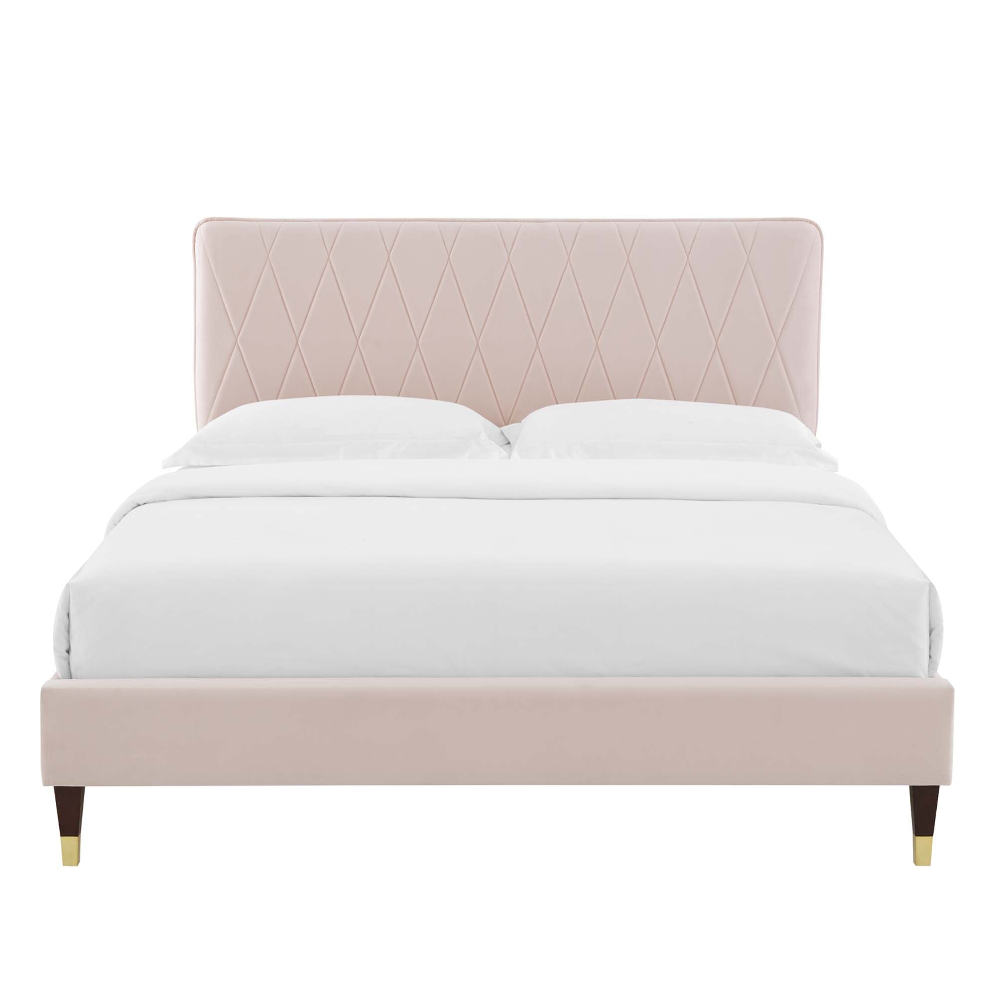 Phillipa Performance Velvet Full Platform Bed