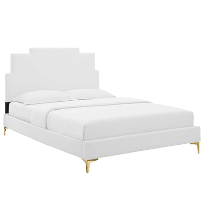 Lindsey Performance Velvet King Platform Bed