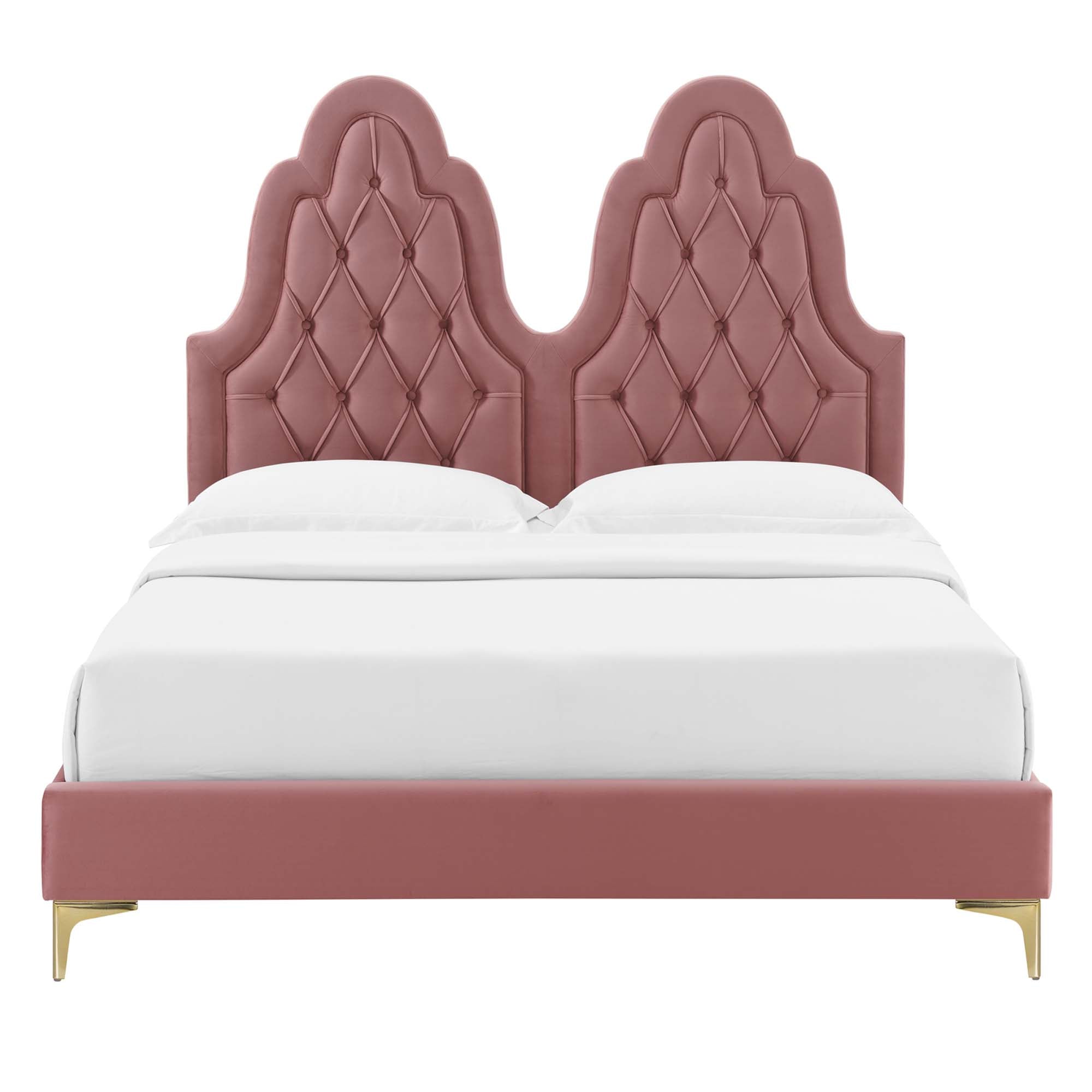 Alexandria Tufted Performance Velvet Twin Platform Bed