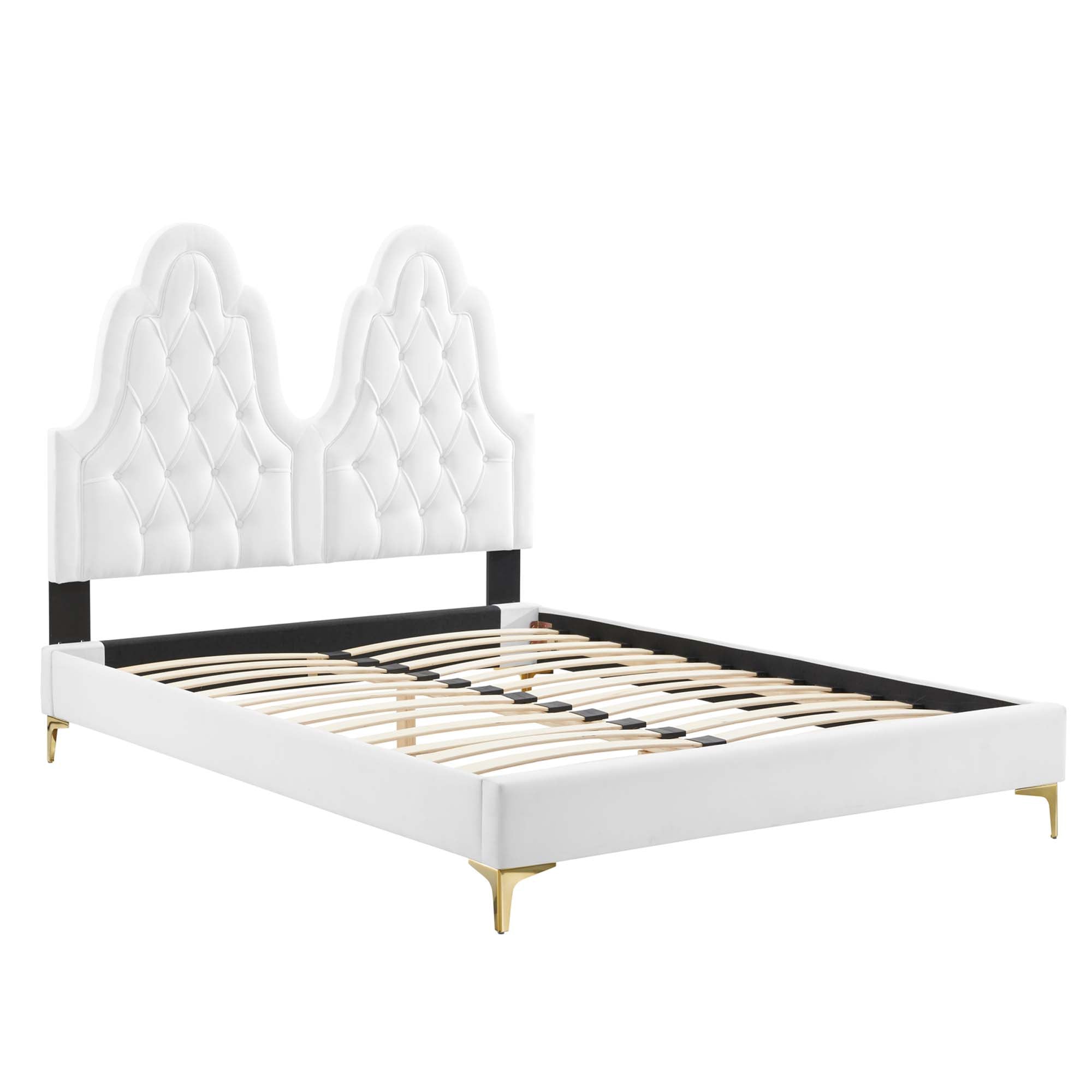 Alexandria Tufted Performance Velvet Twin Platform Bed