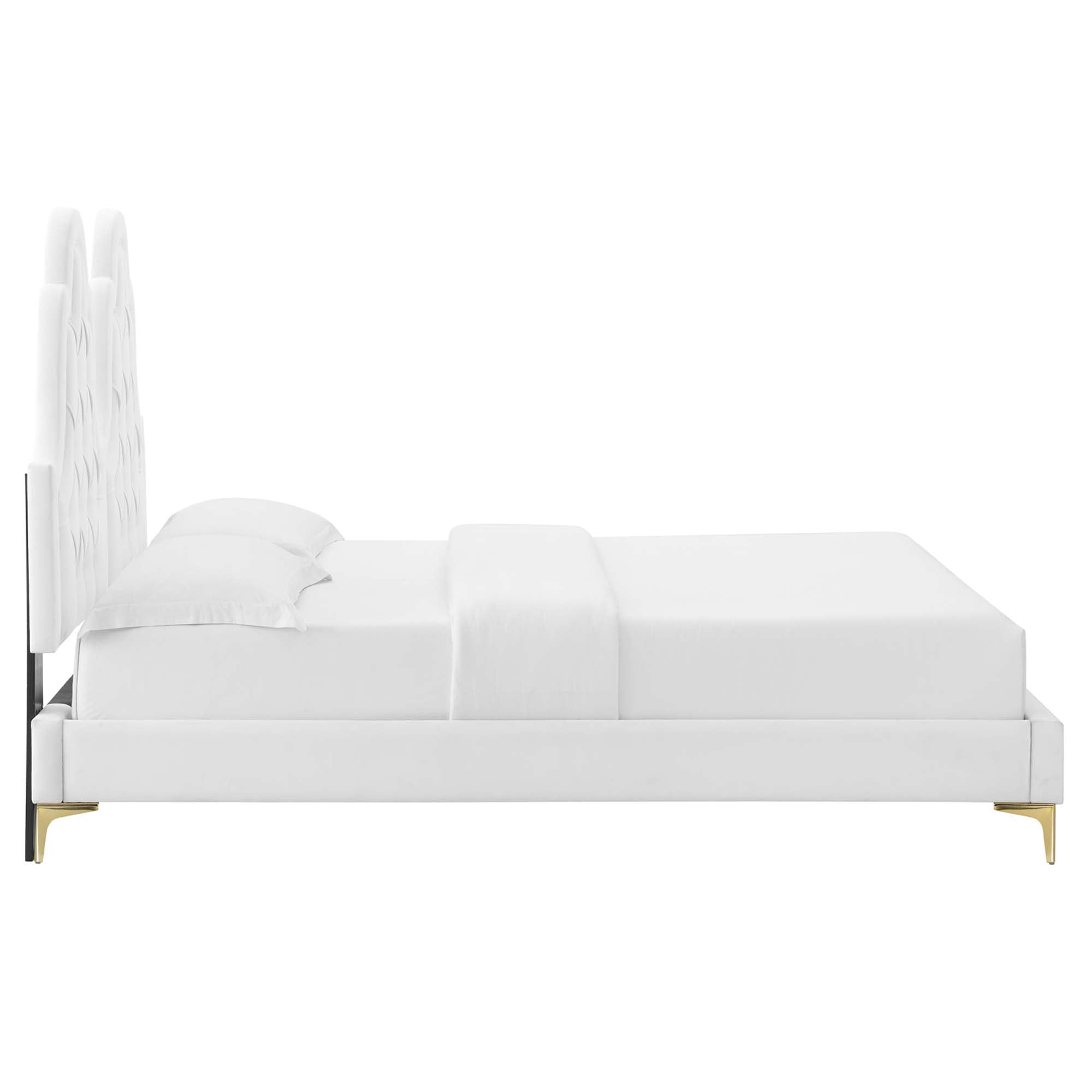 Alexandria Tufted Performance Velvet Twin Platform Bed