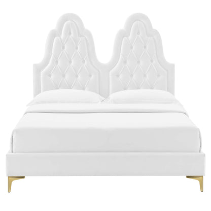 Alexandria Tufted Performance Velvet Twin Platform Bed