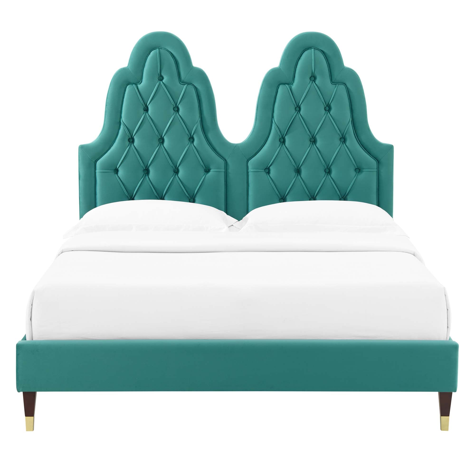 Alexandria Tufted Performance Velvet Twin Platform Bed