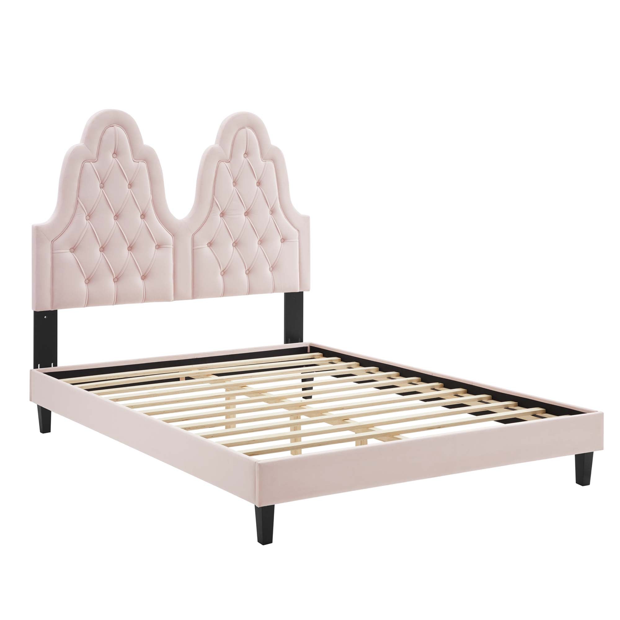 Alexandria Tufted Performance Velvet Twin Platform Bed