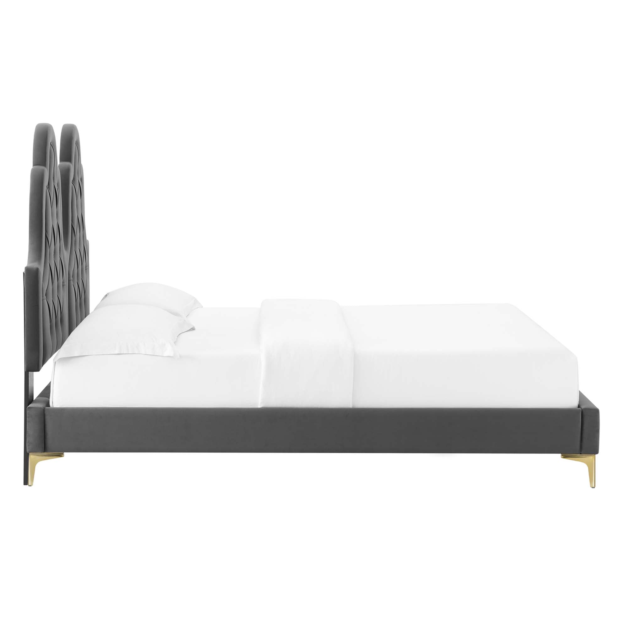 Alexandria Tufted Performance Velvet Full Platform Bed