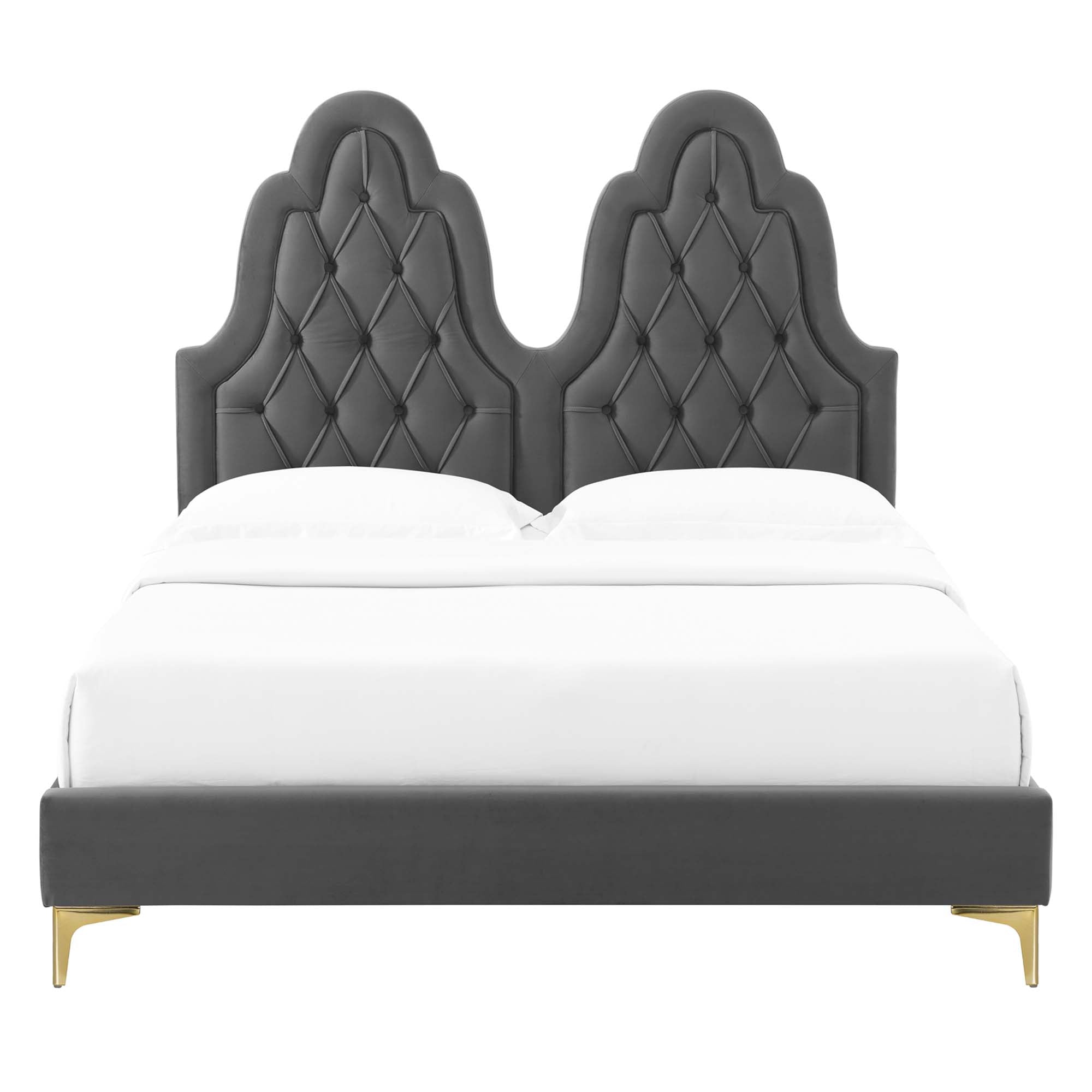 Alexandria Tufted Performance Velvet Full Platform Bed