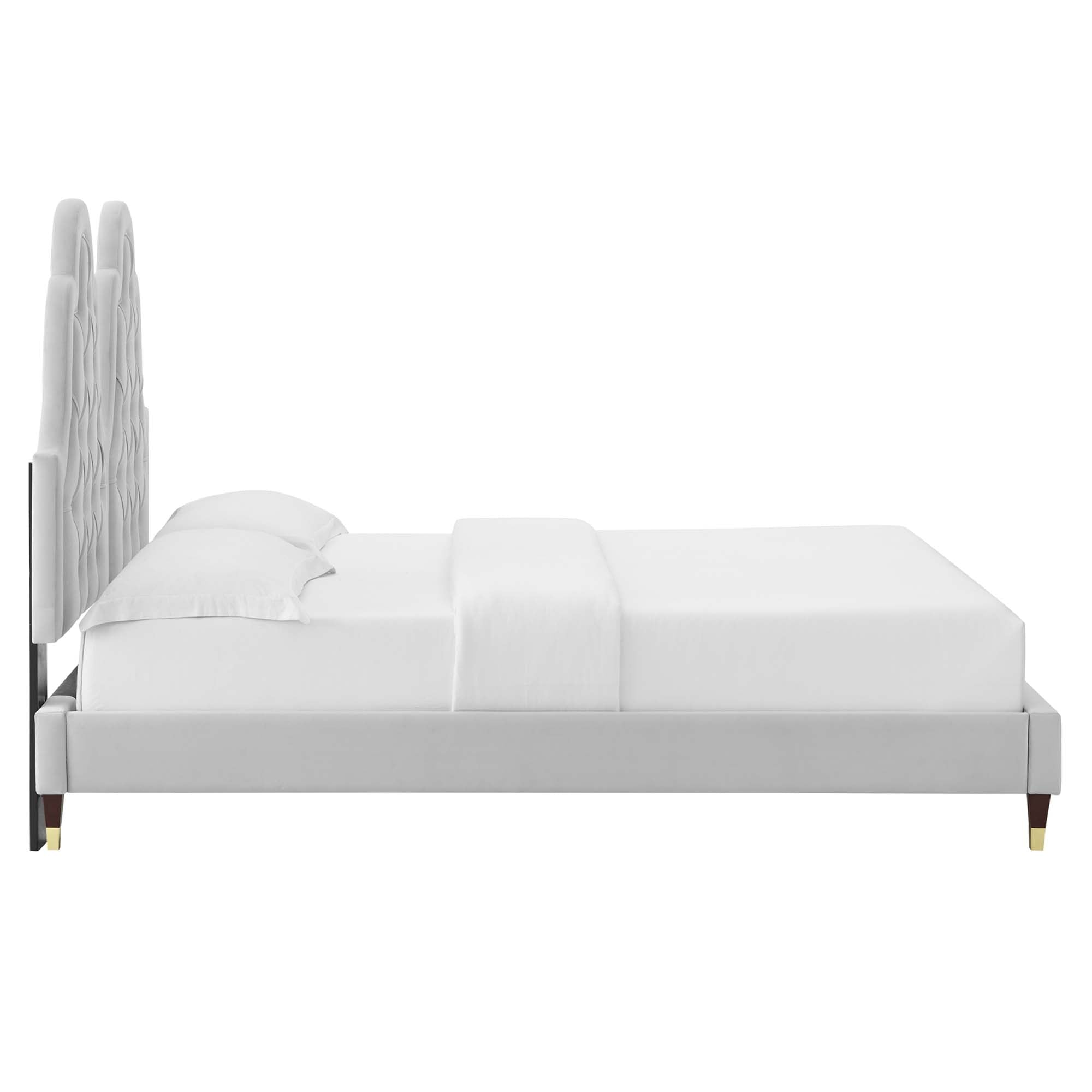 Alexandria Tufted Performance Velvet Full Platform Bed