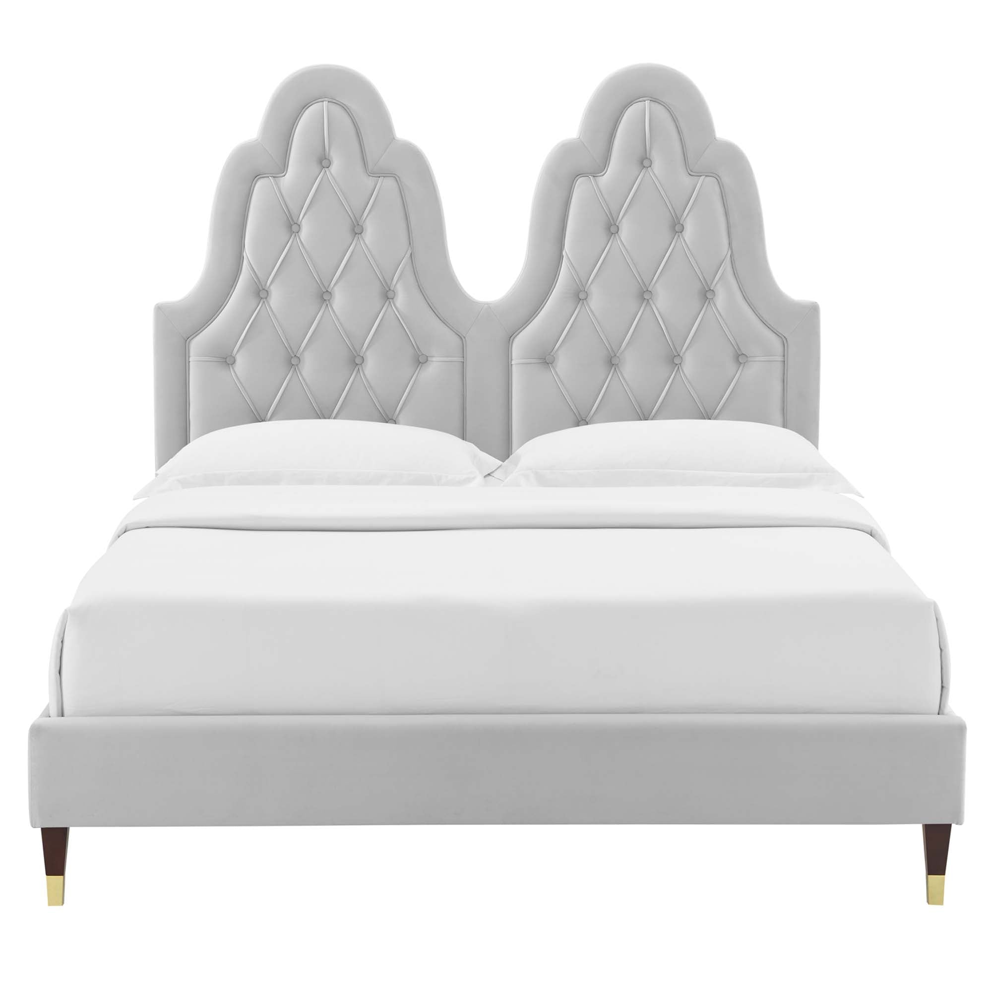 Alexandria Tufted Performance Velvet Full Platform Bed