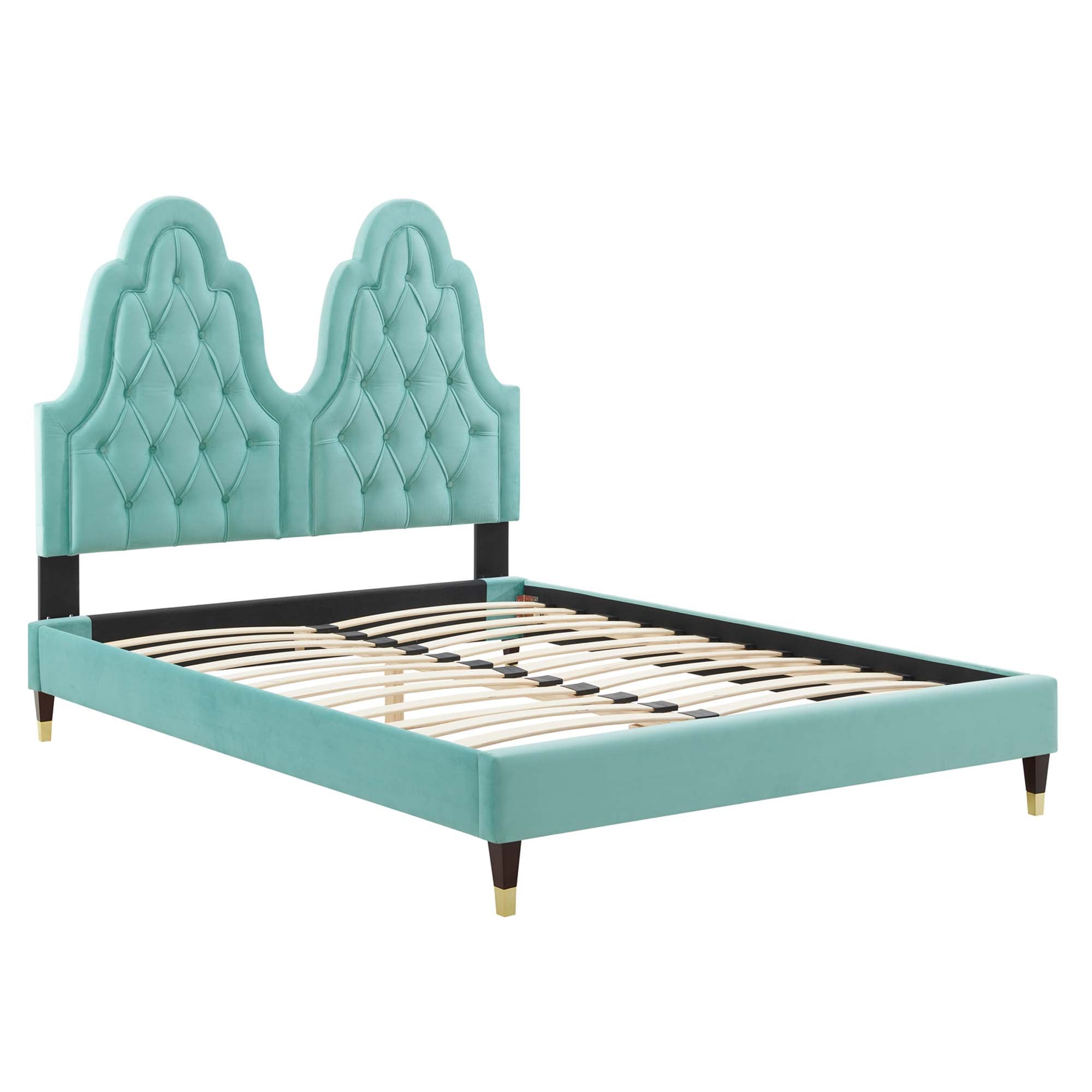 Alexandria Tufted Performance Velvet Full Platform Bed