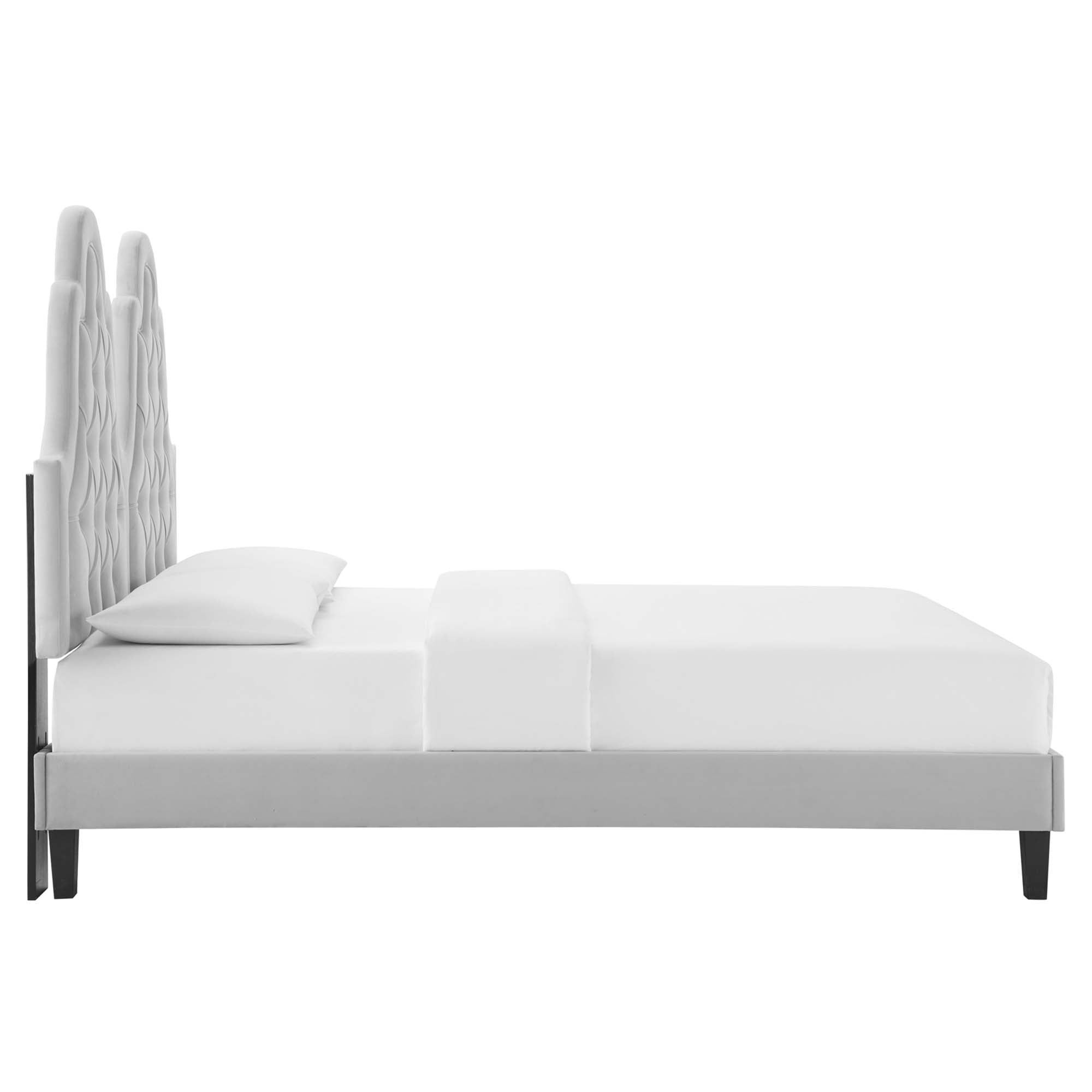 Alexandria Tufted Performance Velvet Full Platform Bed