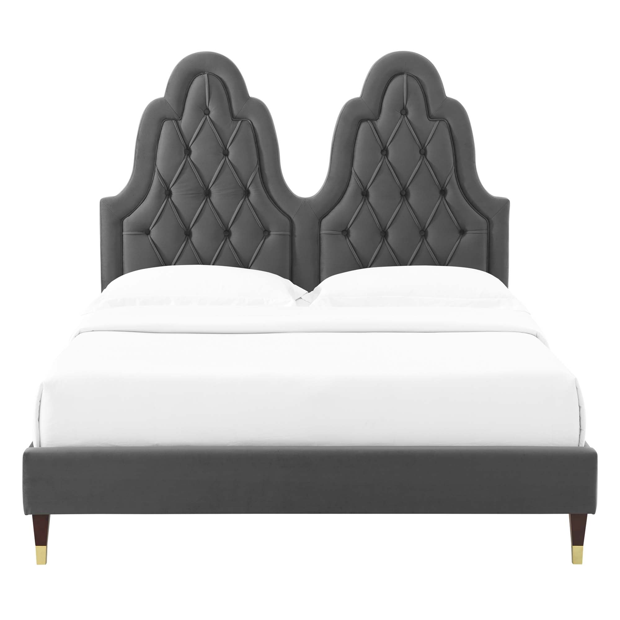 Alexandria Tufted Performance Velvet King Platform Bed