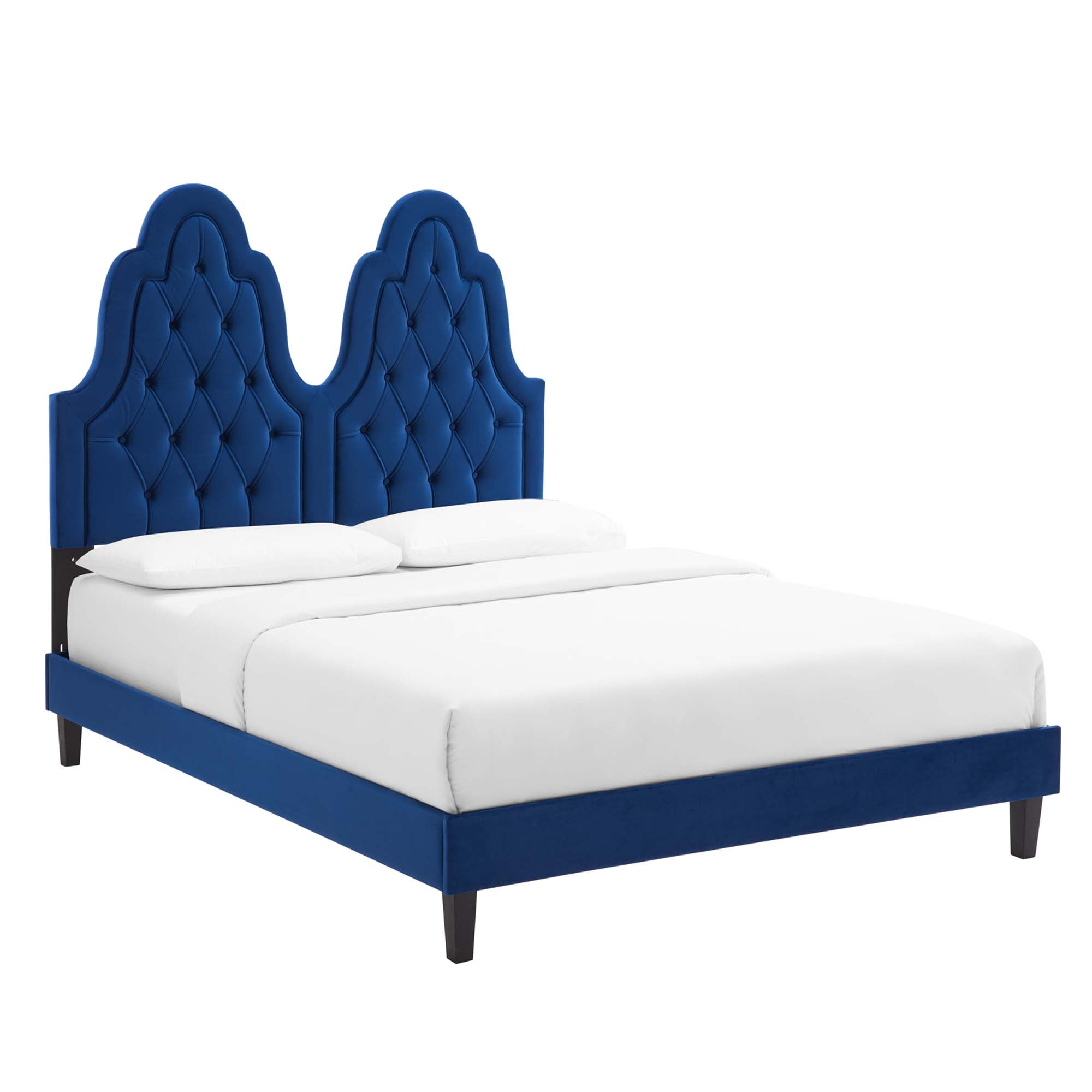 Alexandria Tufted Performance Velvet King Platform Bed