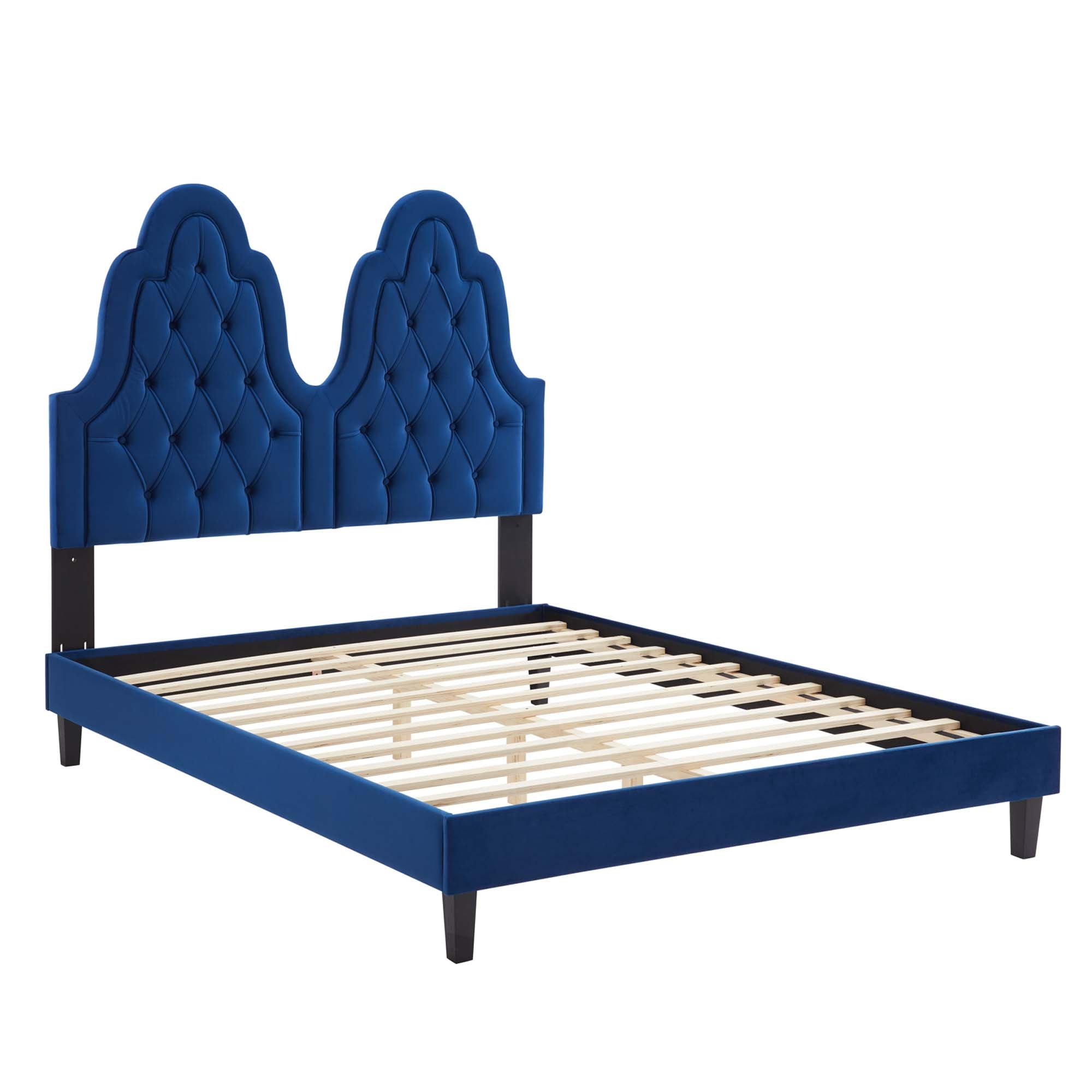 Alexandria Tufted Performance Velvet King Platform Bed