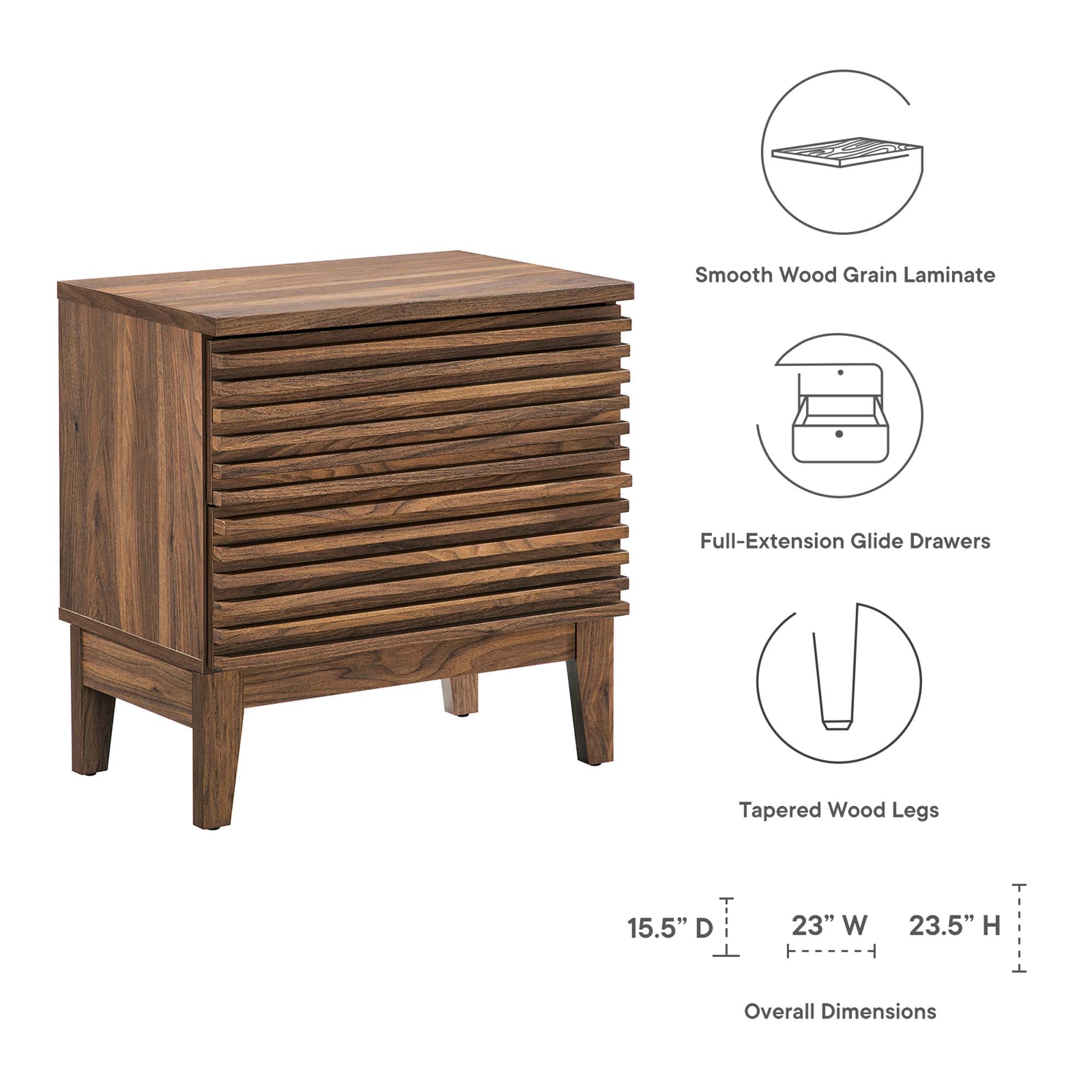 Render Two-Drawer Nightstand