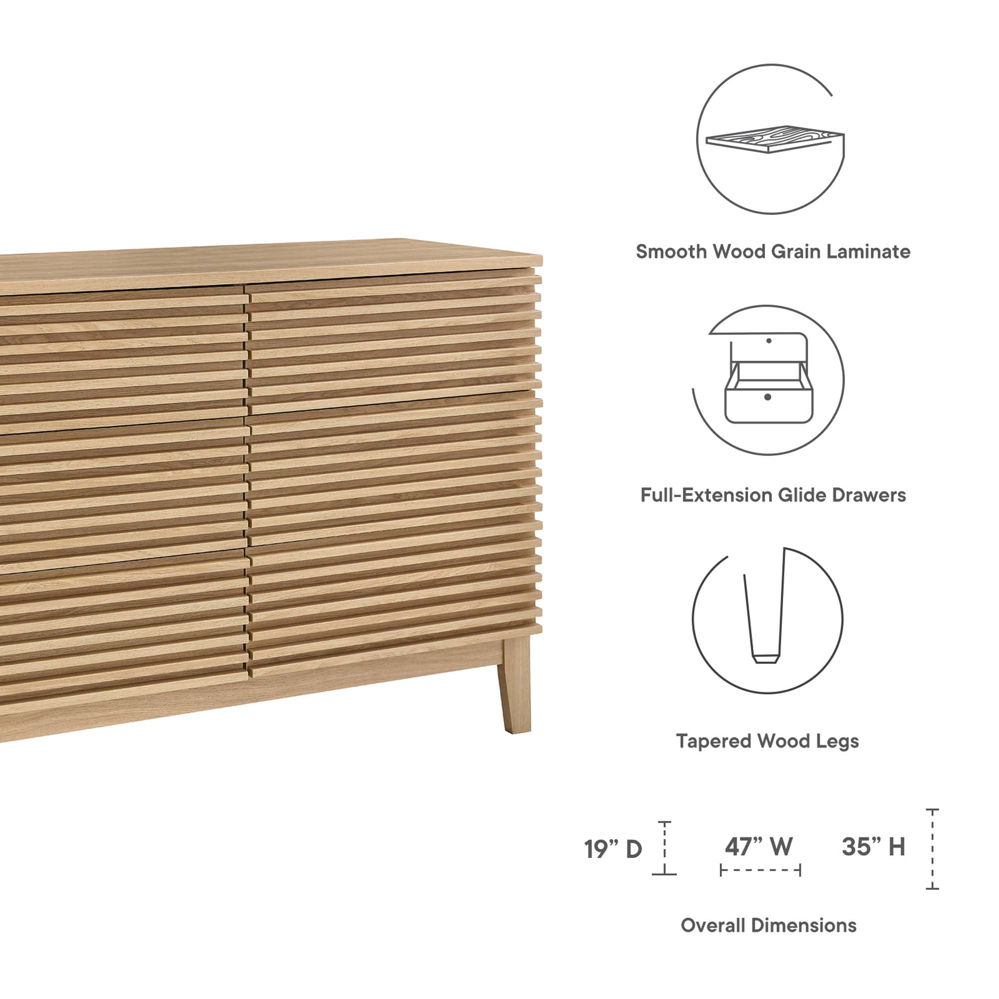 Render 6-Drawer Dresser