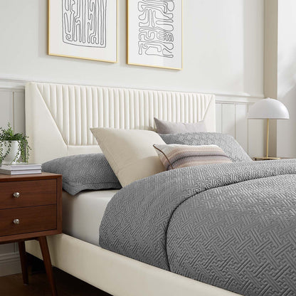 Yasmine Channel Tufted Performance Velvet Platform Bed