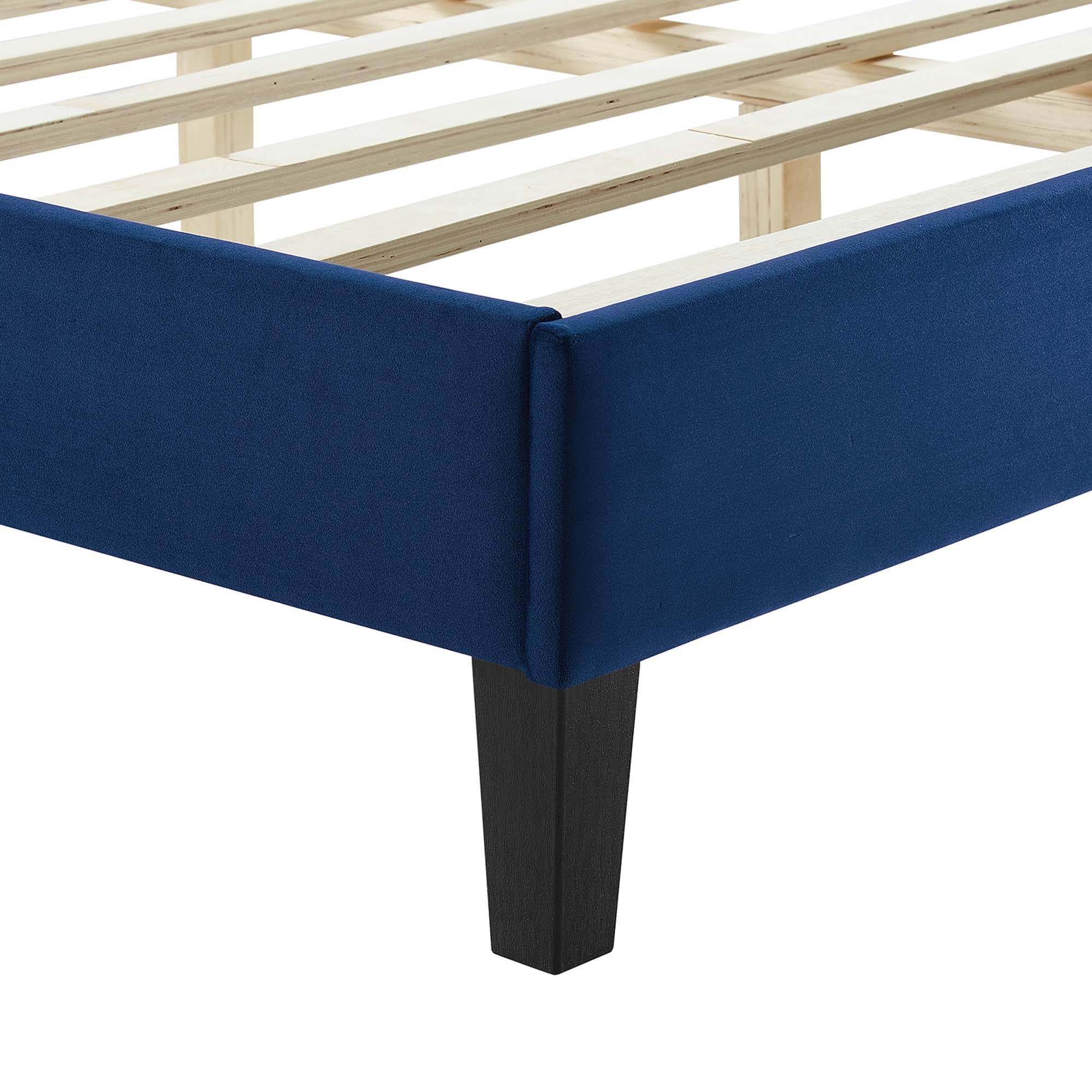 Leah Chevron Tufted Performance Velvet Twin Platform Bed