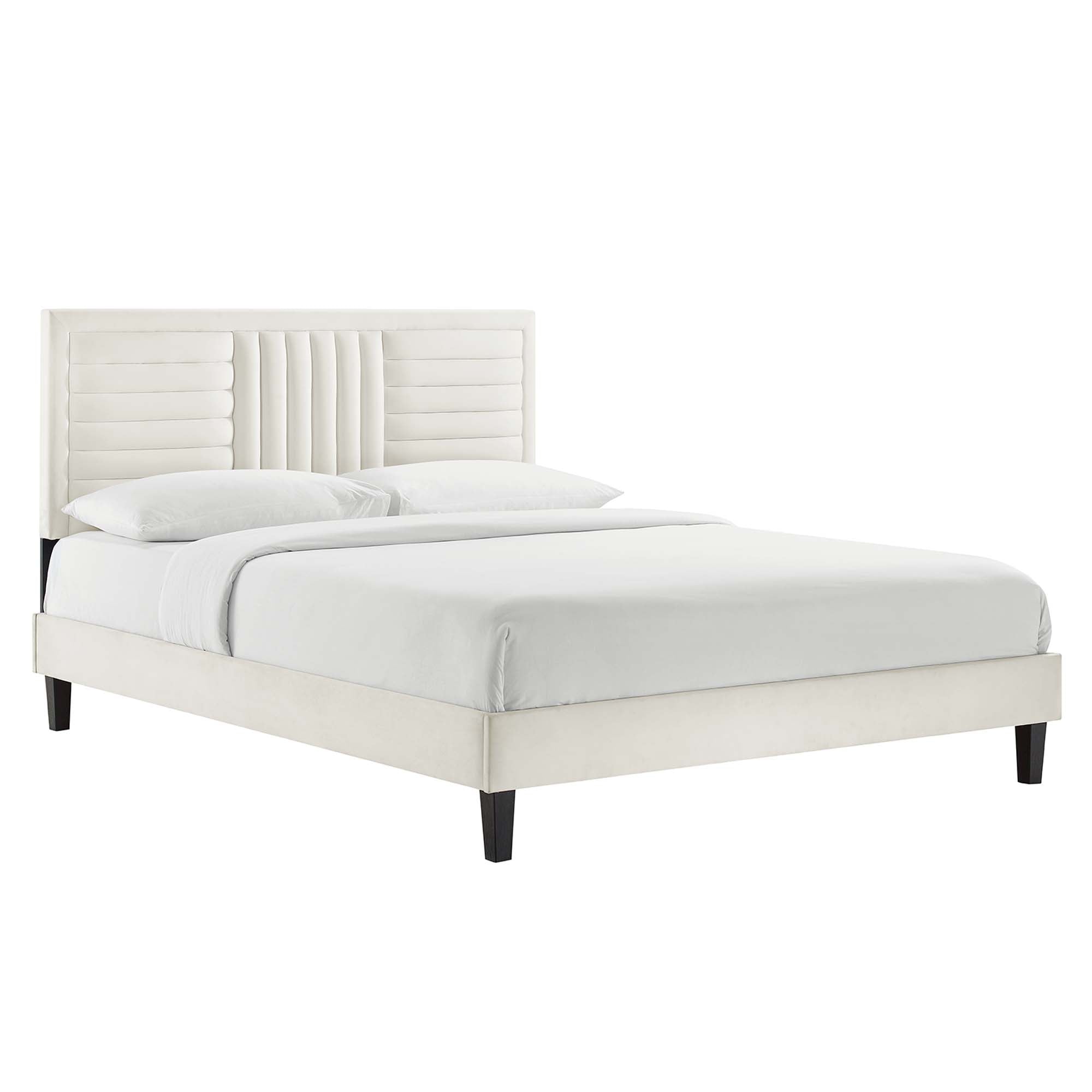 Sofia Channel Tufted Performance Velvet Twin Platform Bed