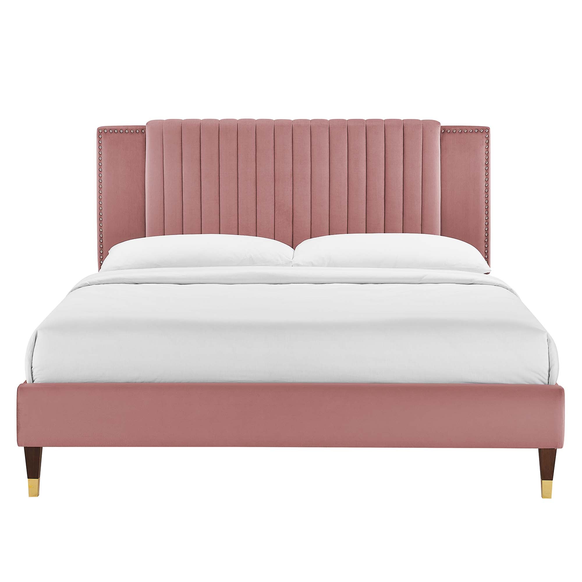 Zahra Channel Tufted Performance Velvet Full Platform Bed