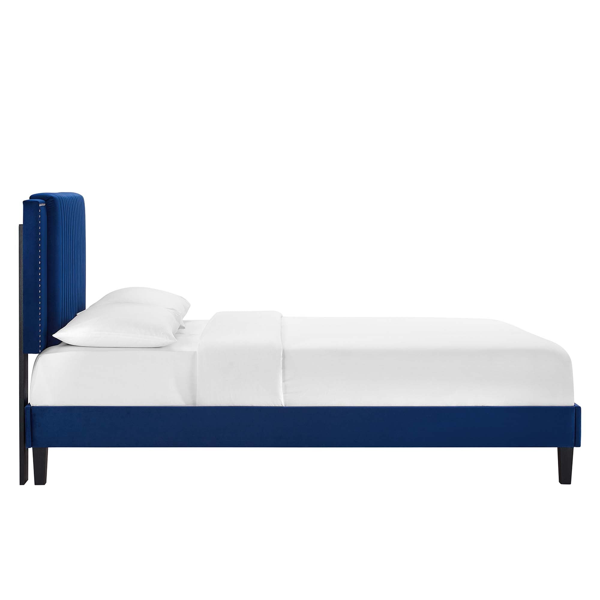 Zahra Channel Tufted Performance Velvet King Platform Bed