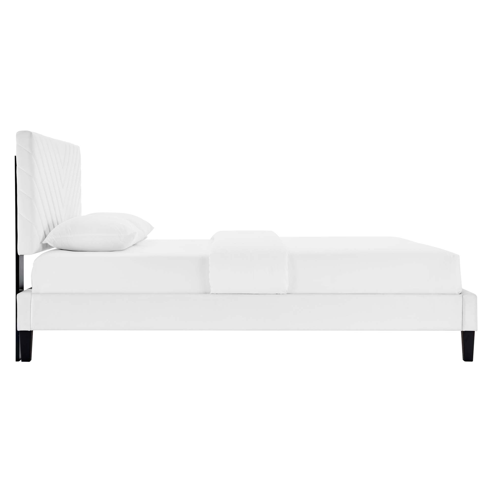 Roxanne Performance Velvet Full Platform Bed