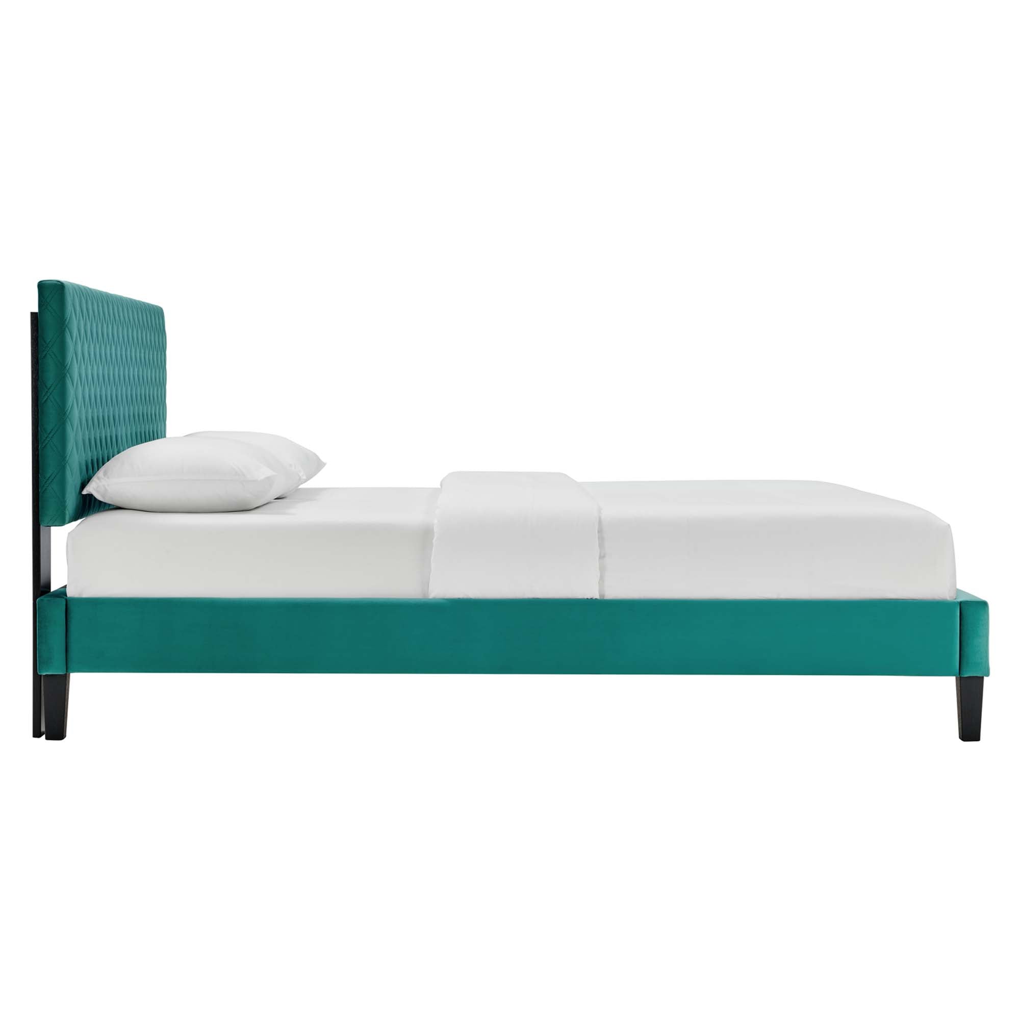 Garcelle Performance Velvet Full Platform Bed