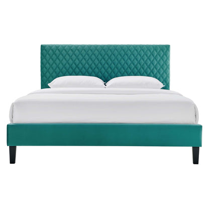 Garcelle Performance Velvet Full Platform Bed