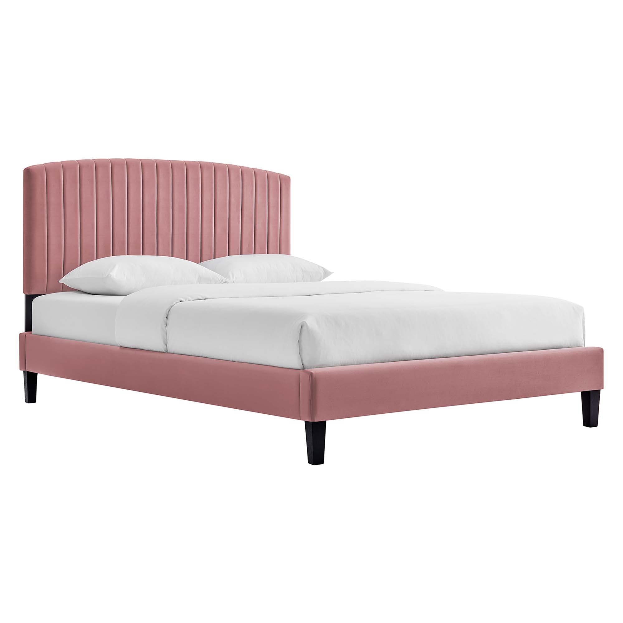 Alessi Performance Velvet Twin Platform Bed