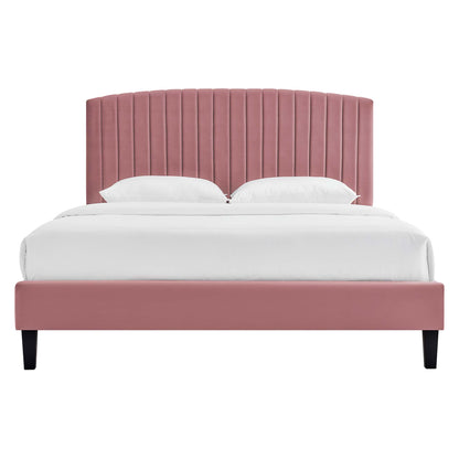 Alessi Performance Velvet Twin Platform Bed