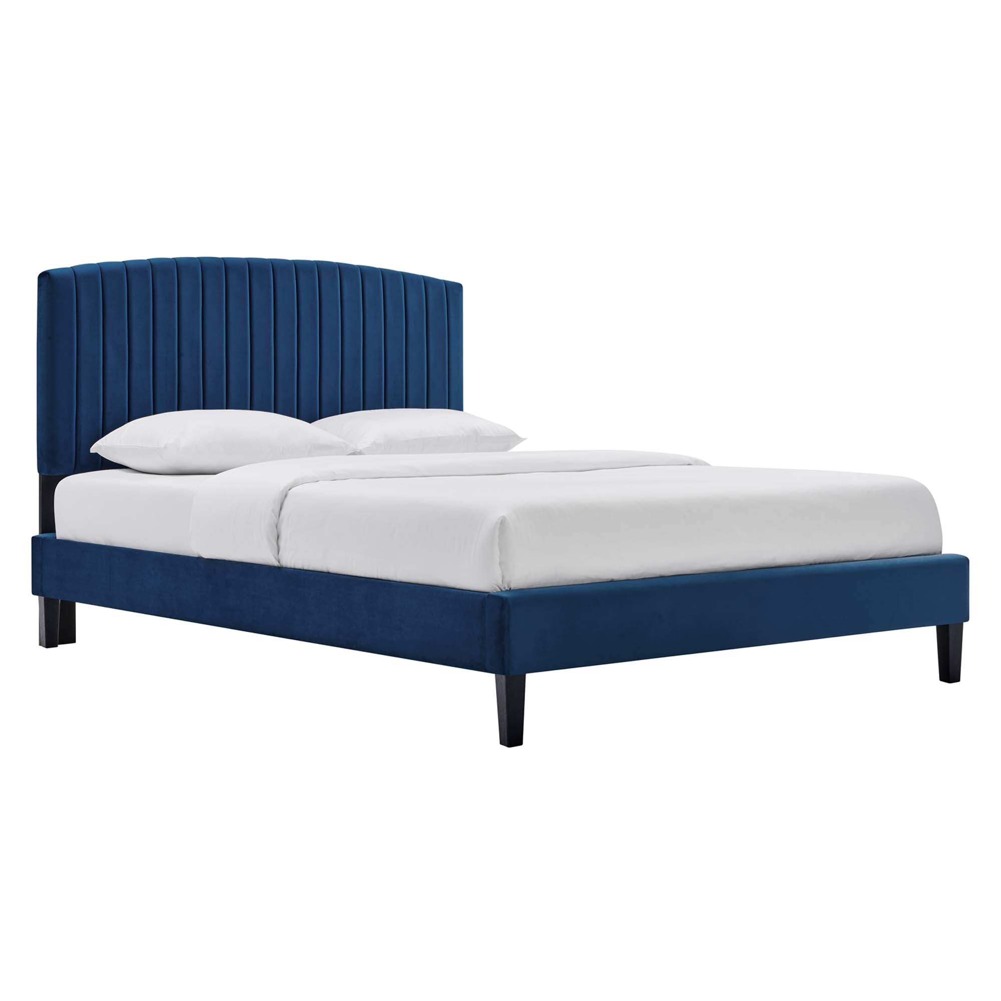 Alessi Performance Velvet Twin Platform Bed