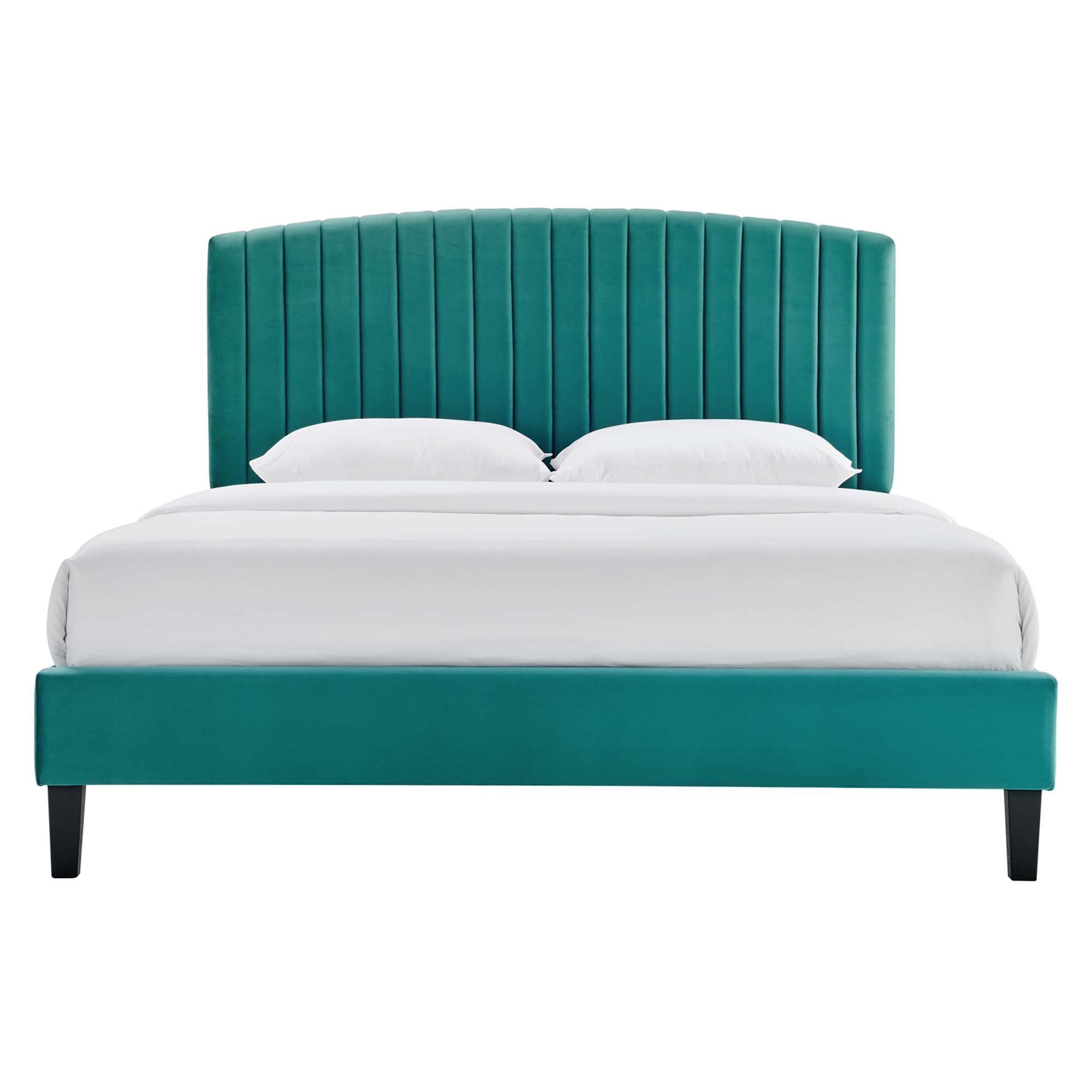 Alessi Performance Velvet Twin Platform Bed